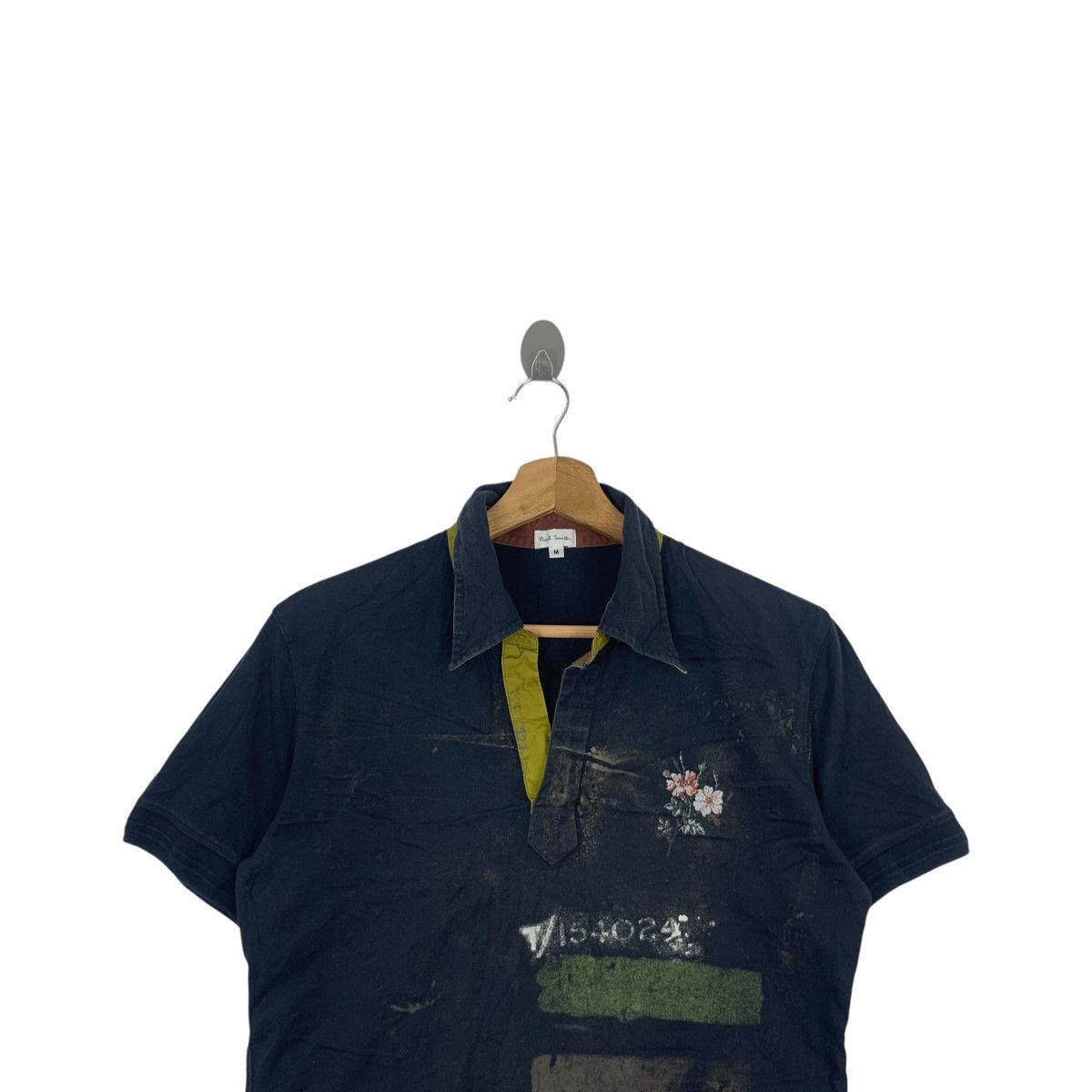 Paul Smith Vintage PAUL SMITH LONDON Floral Distress Design Polo Size M / US 6-8 / IT 42-44 - 2 Thumbnail