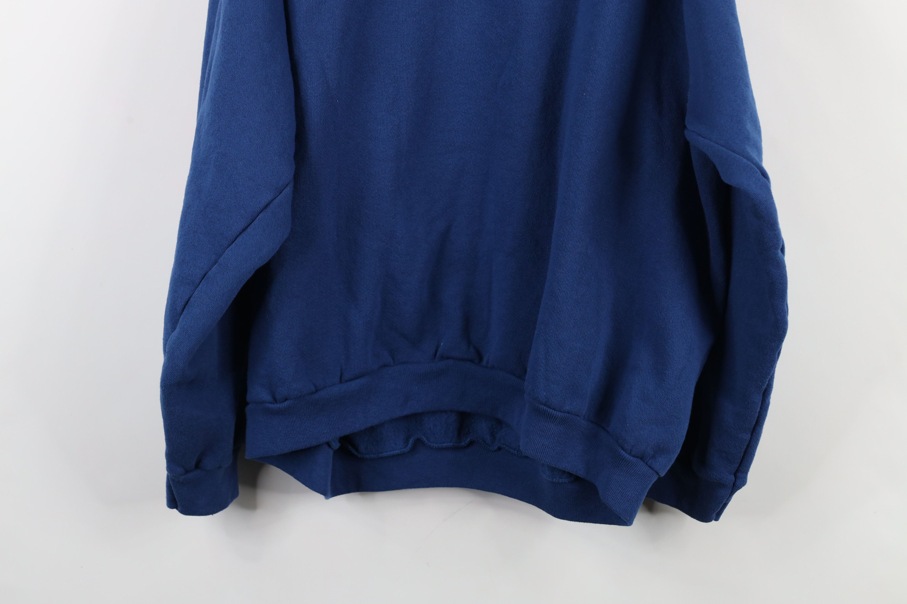 Vintage Vintage 90s Streetwear Blank Crewneck Sweatshirt Blue USA Size US XL / EU 56 / 4 - 8 Thumbnail