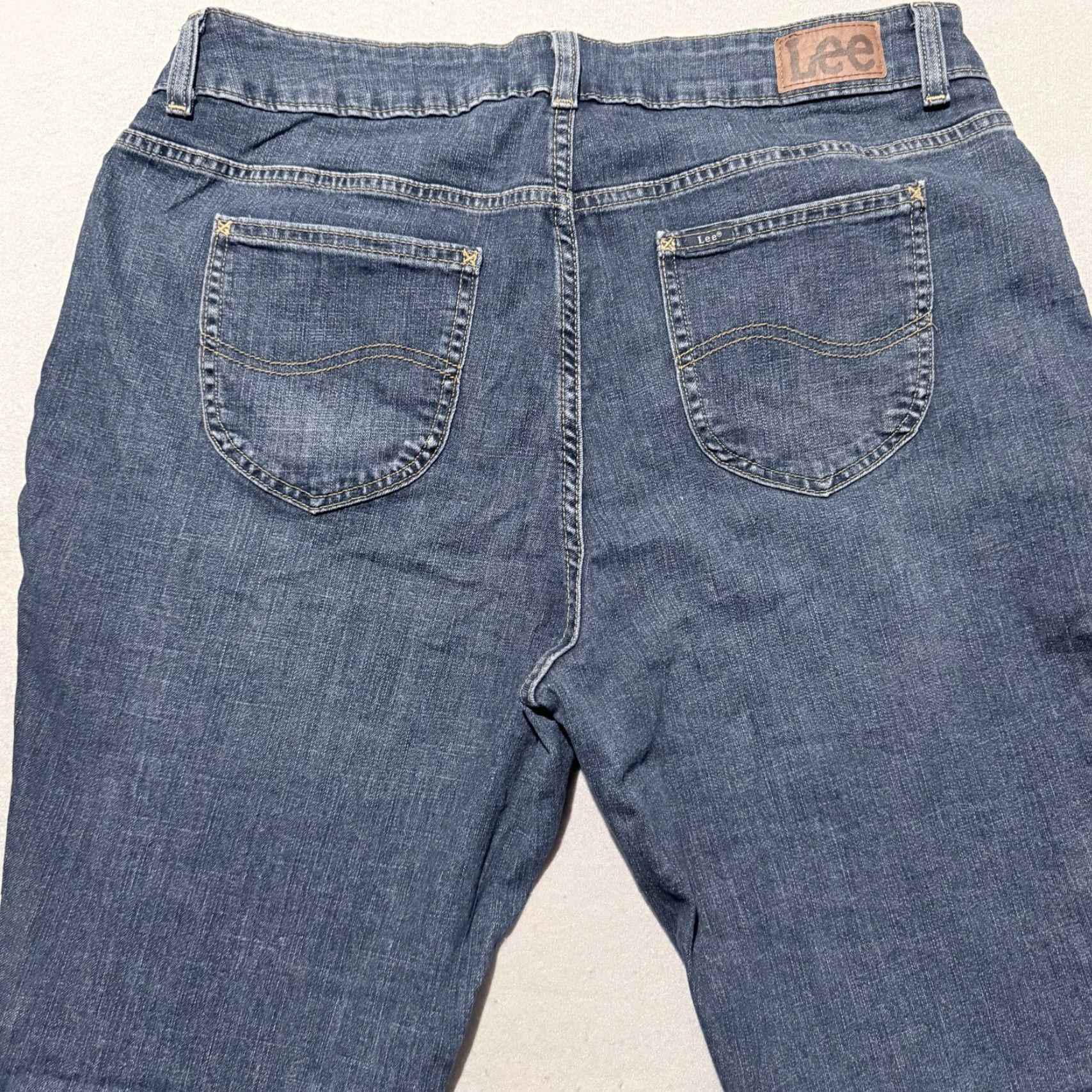 Lee Lee Capri Jeans Women's Regular Fit 5-Pocket Denim Jeans Blue - 20 Size 42" / US 20 - 4 Thumbnail