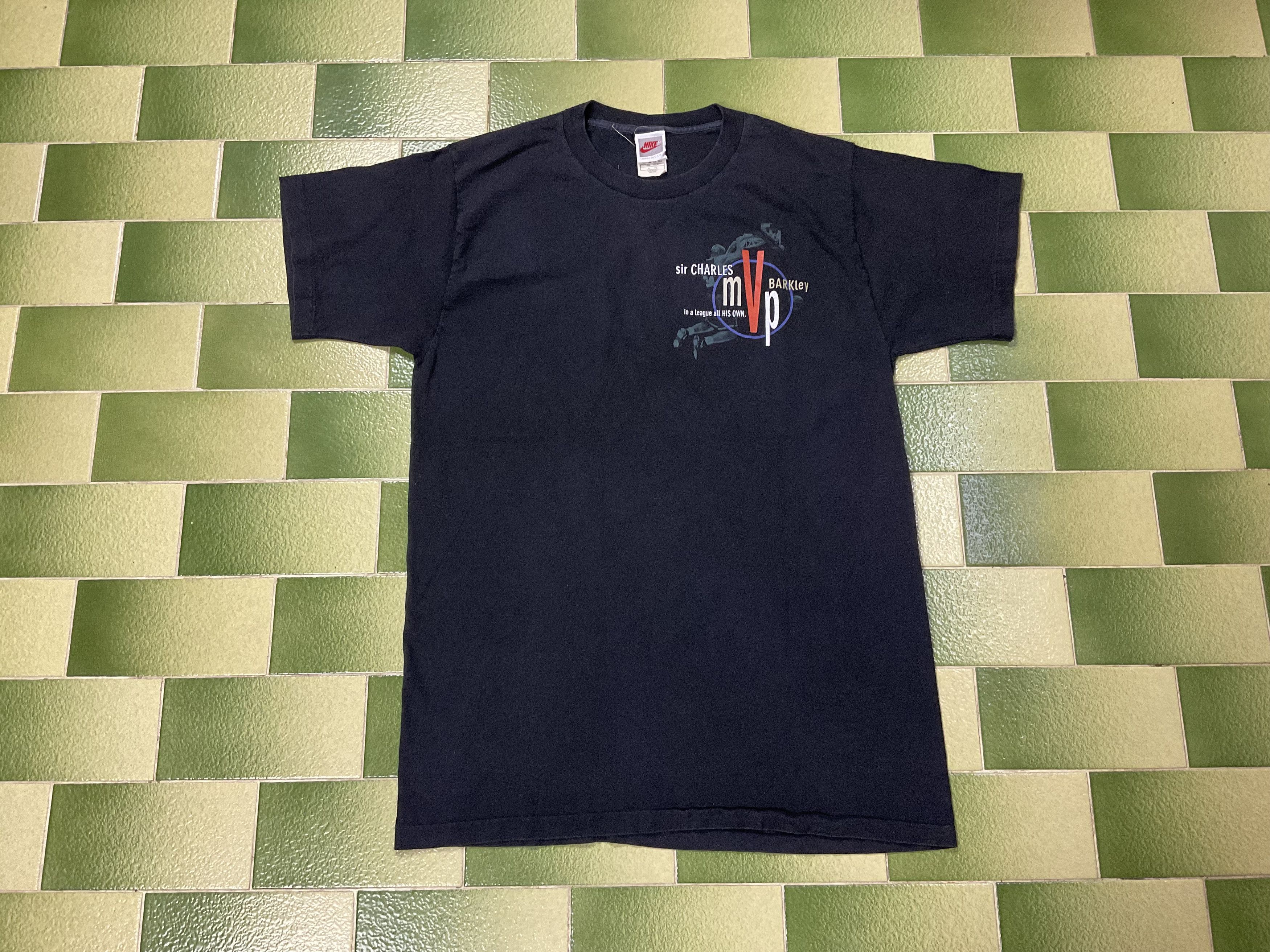 NBA Vintage 90s Nike MVP Charles Barkley T-Shirt Fits Large Size US L / EU 52-54 / 3 - 2 Thumbnail