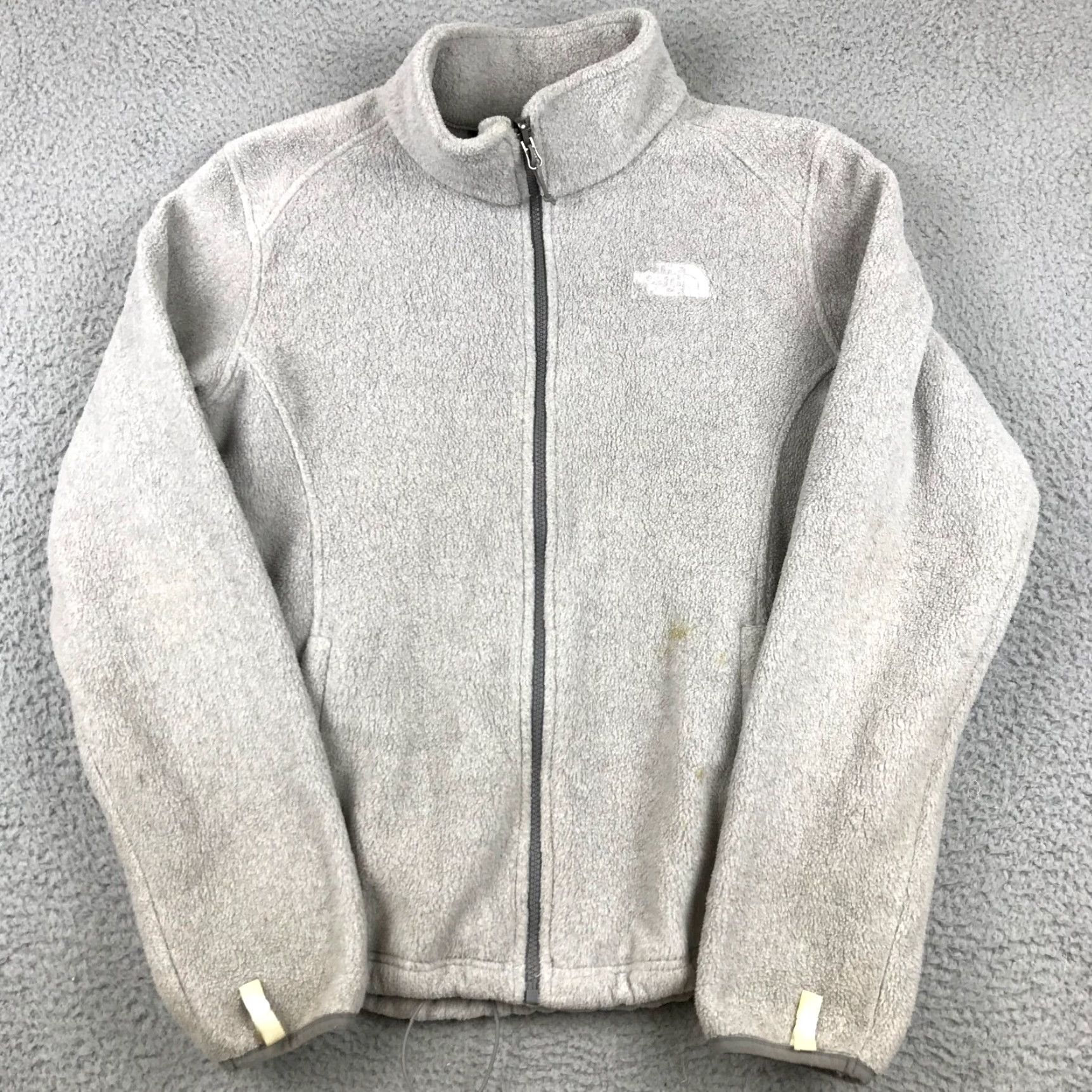 The North Face The North Face Jacket Women's L Gray Full Zip High Neck Fleece Pockets Logo Jacket Womens L Gray Logo Size L / US 10 / IT 46 - 2 Thumbnail
