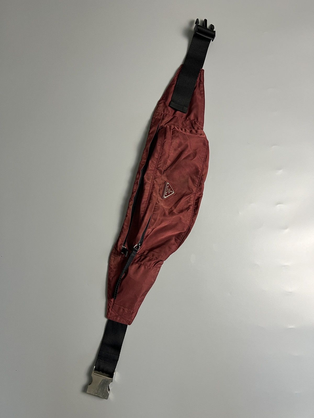 Prada Prada Maroon Nylon Fanny Pack/Side Bag Size ONE SIZE - 3 Thumbnail