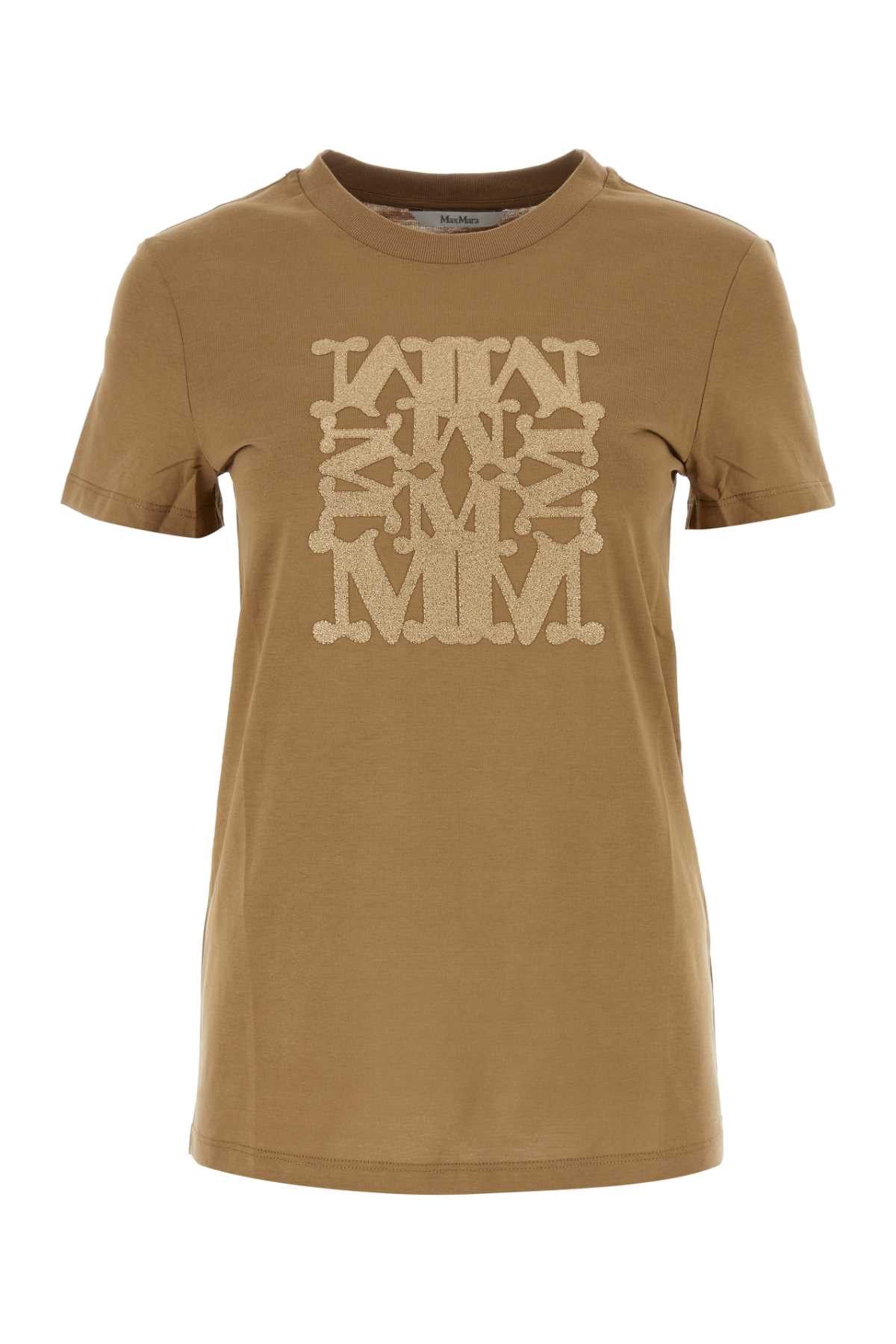 image of Max Mara Camel Cotton Taverna T-Shirt, Women's (Size XS)