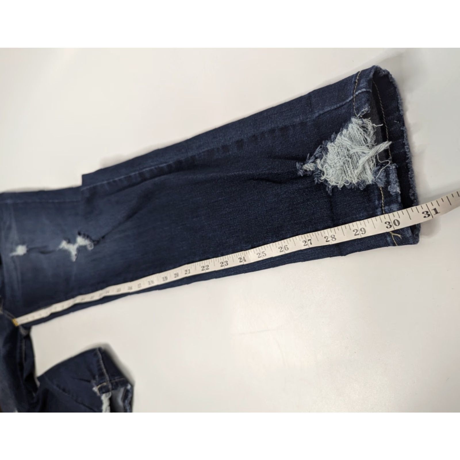 Vintage NWT KanCan Jeans High Rise Skinny Size 13/30 Distressed Button Fly Women Juniors Blue KC6192D Size 34" / US 12 / IT 48 - 7 Thumbnail