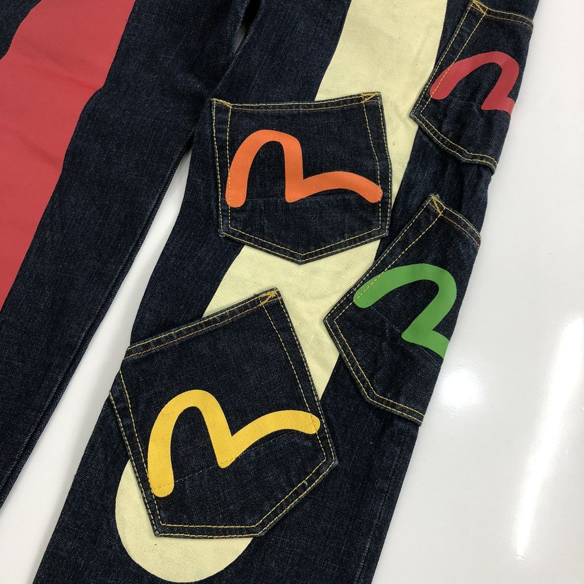 Evisu Rare🔥 Y2K Evisu Daicock Multi Pocket Selvedge Denim Jeans Size US 30 / EU 46 - 5 Thumbnail