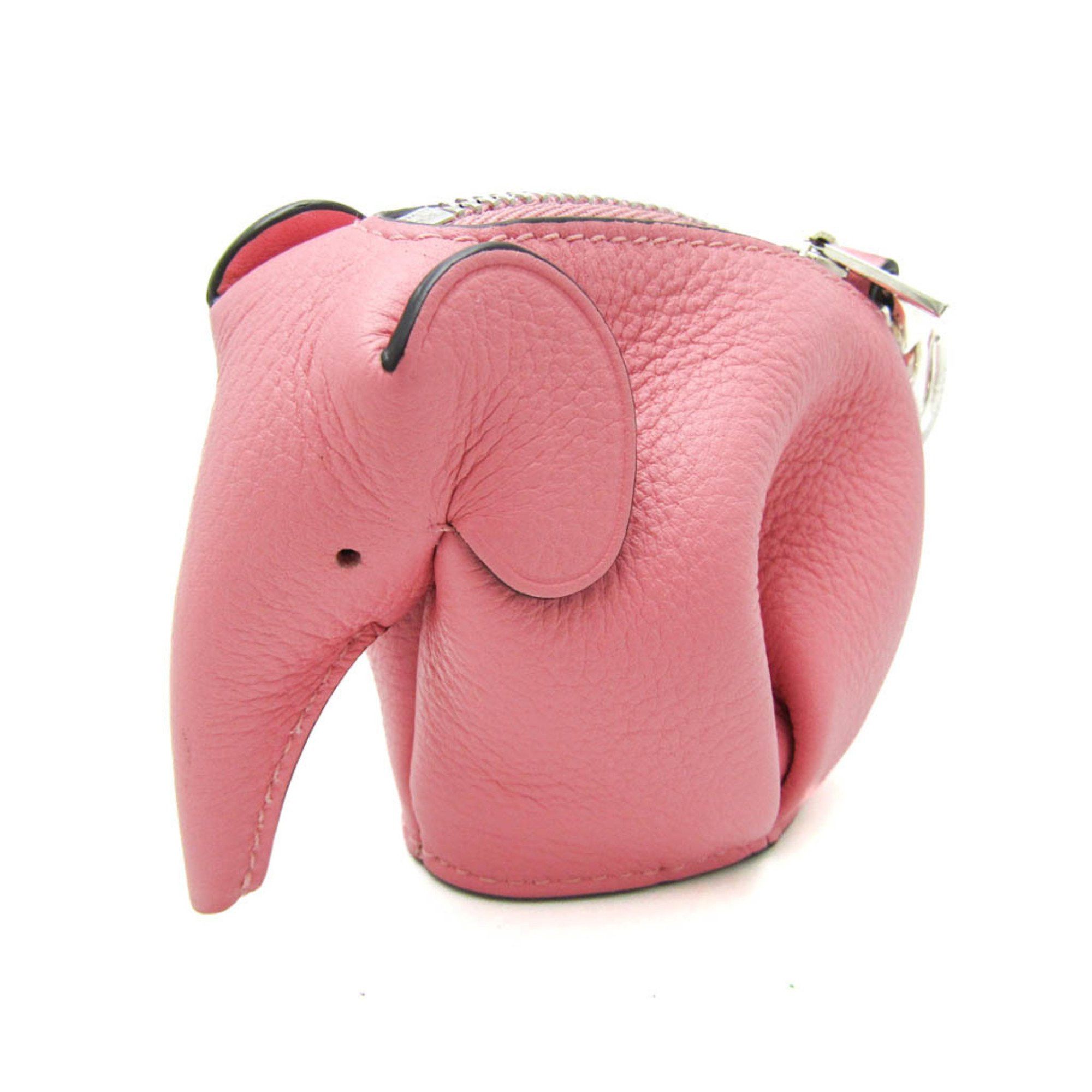 Loewe Loewe Elephant Keychain Women s Leather Coin Purse coin Case Pink Grailed