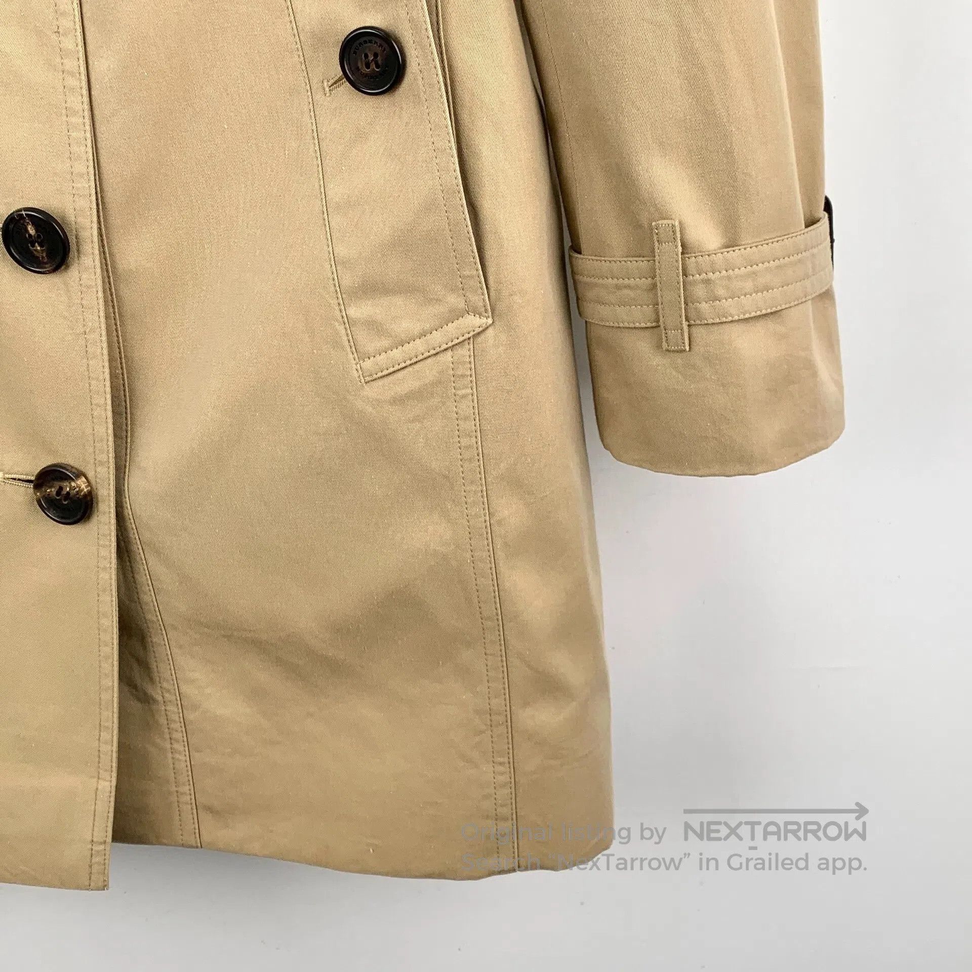 Burberry Burberry Brown Cotton Collar Double-breasted Long Sleeve B Size M / US 6-8 / IT 42-44 - 4 Thumbnail