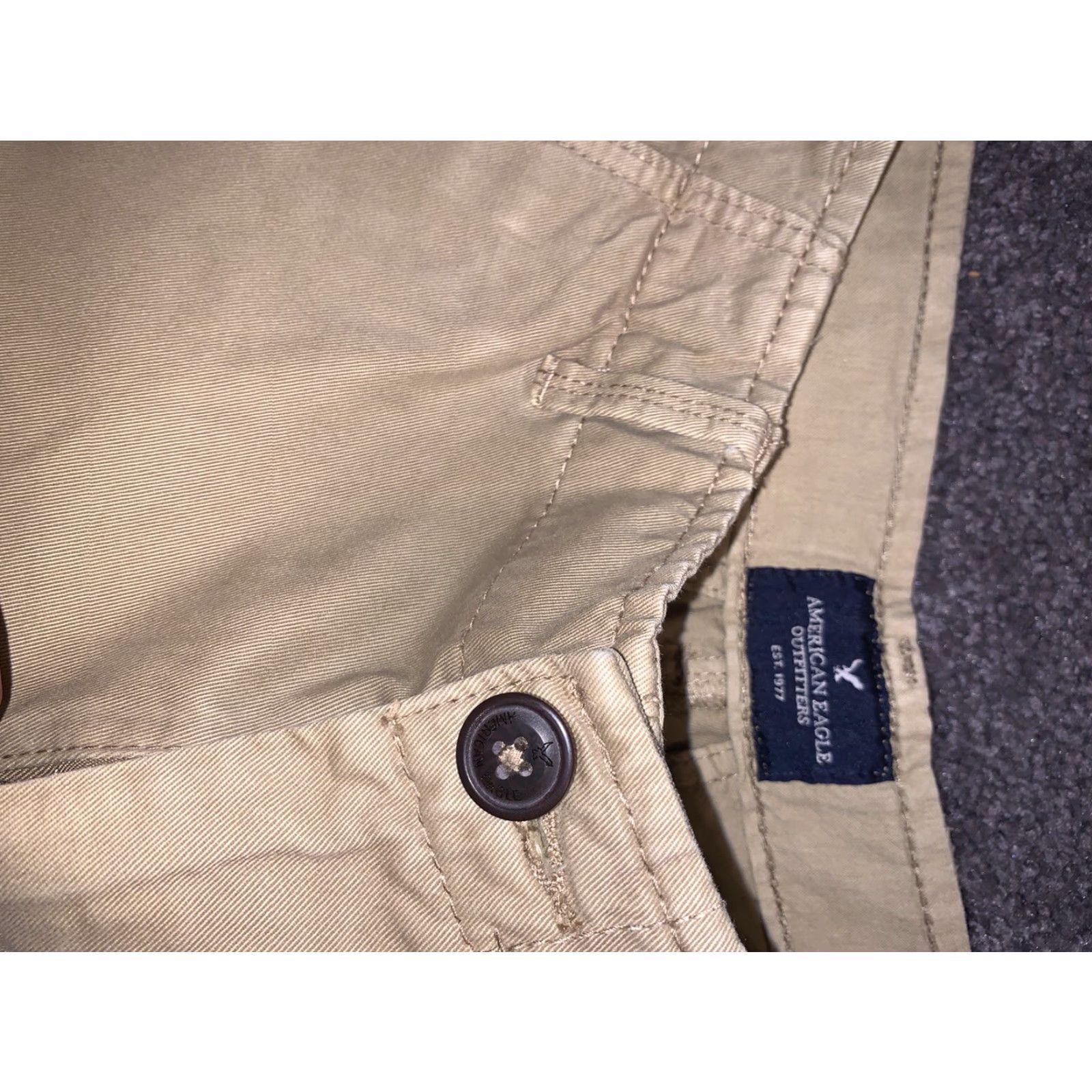 American Eagle Outfitters American Eagle Outfitters Chino Shorts Men Beige 26 Flat Front Classic Casual Size US 26 / EU 42 - 4 Thumbnail