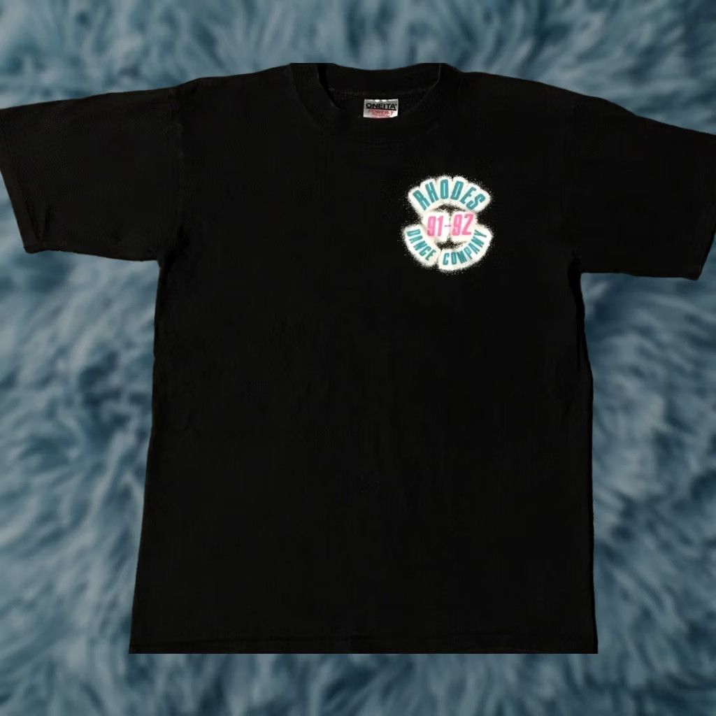Just Don VINTAGE Rhodes Dance Just Do It Faded Shirt M Black Logo Single Stitch T-Shirt Men Short Sleeve Crew Neck 90s Grunge Retro USA Size US M / EU 48-50 / 2 - 1 Thumbnail
