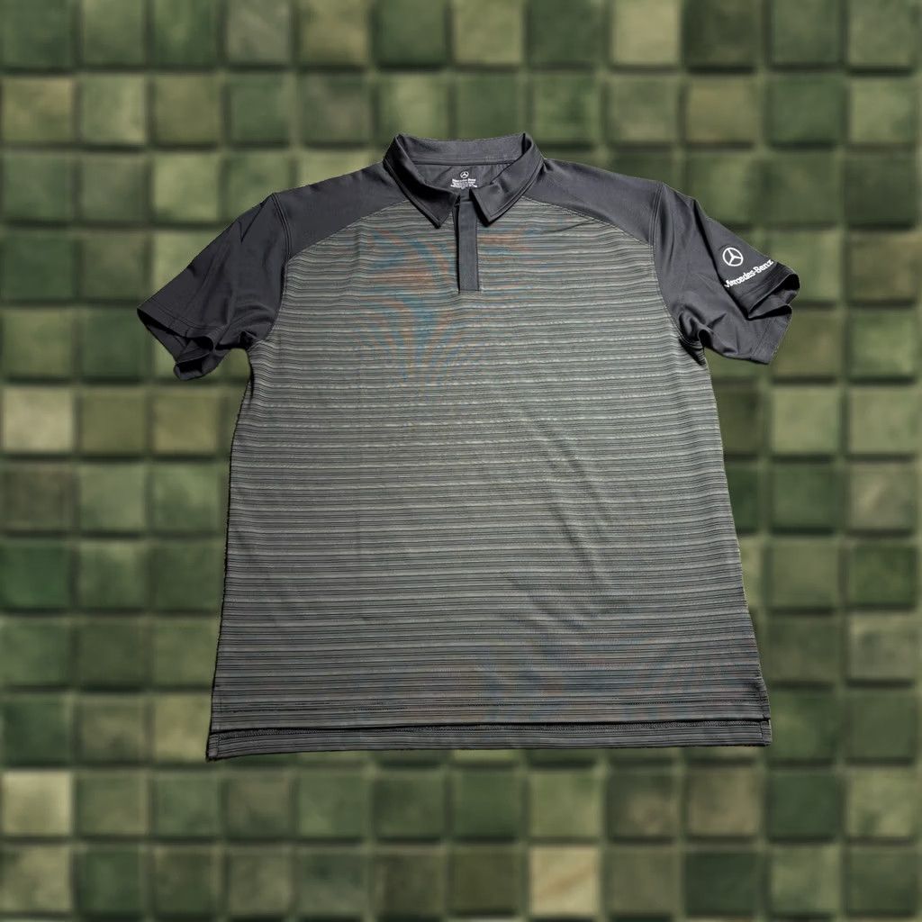Mercedes-Benz Mercedes-Benz Polo Shirt Mens L Performance Contrast Collar Polo Shirt Col r Logo Black Short Sleeve Casual Golf Spring Summer Mens Size US L / EU 52-54 / 3 - 1 Thumbnail