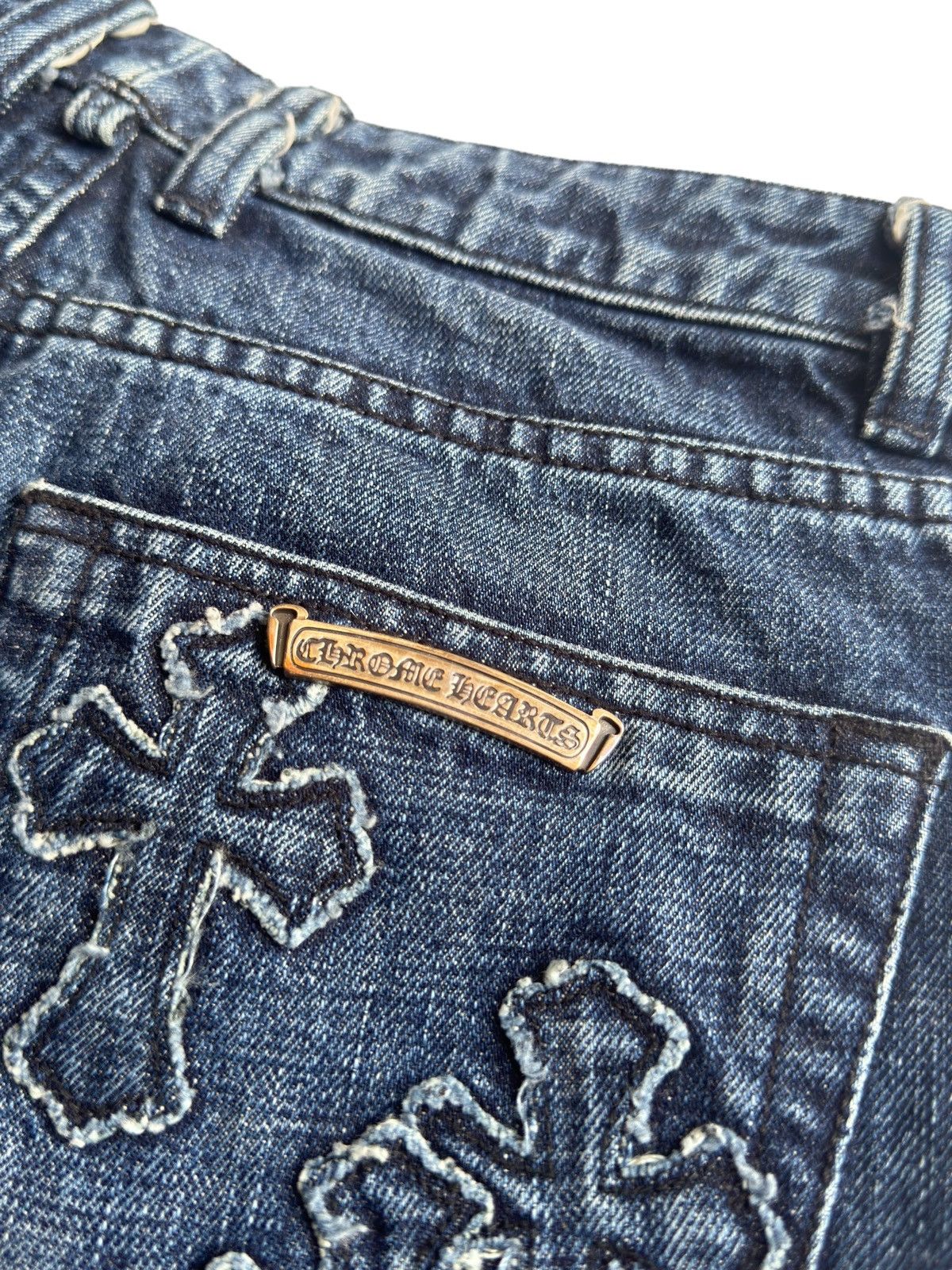 Chrome Hearts Chrome Hearts Denim Cross Patch On Denim Jeans Size 25" / US 0 / IT 36 - 8 Thumbnail