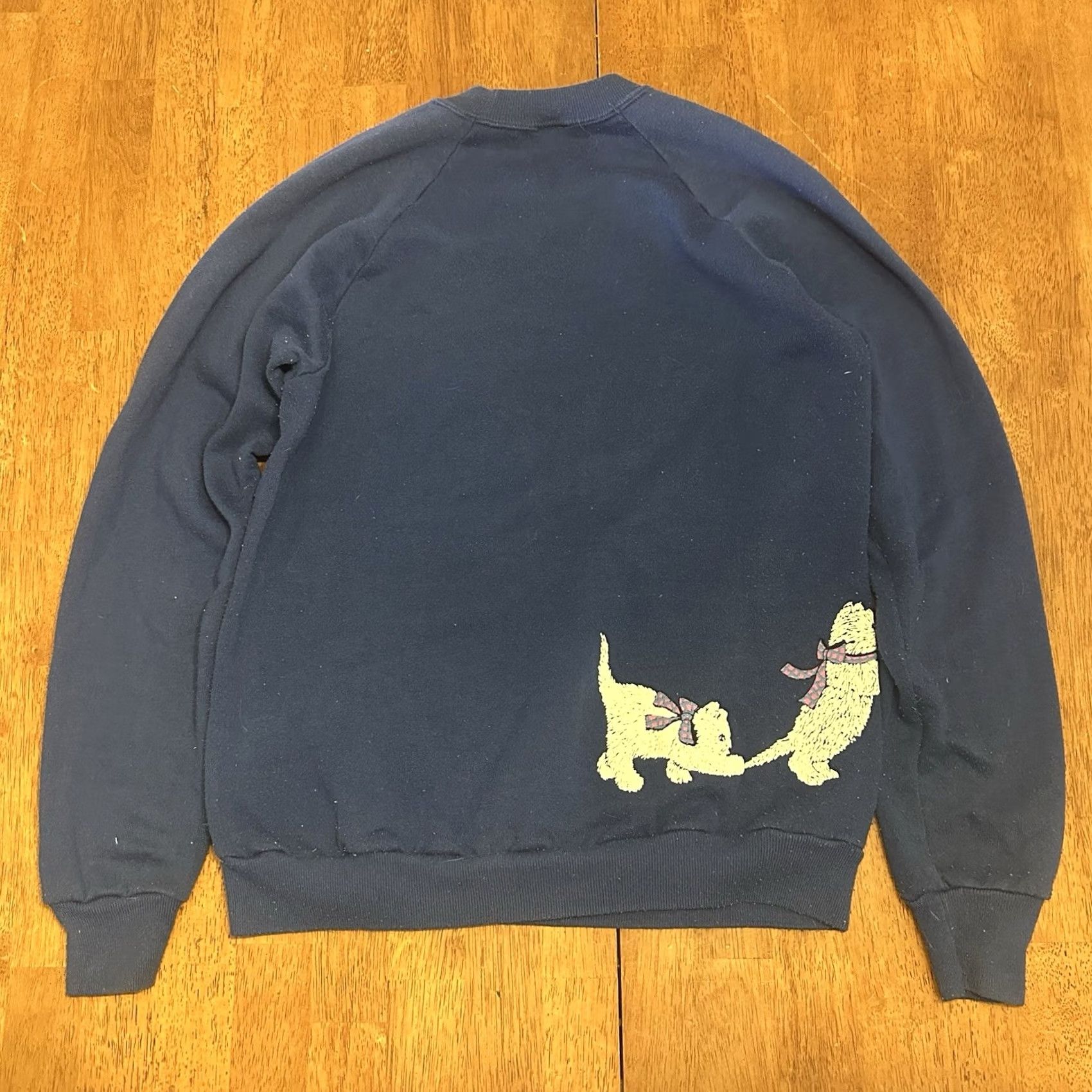 Jerzees VINTAGE JERZEES 80s Cat Sweatshirt Women's Medium Blue Pilly Size M / US 6-8 / IT 42-44 - 4 Thumbnail