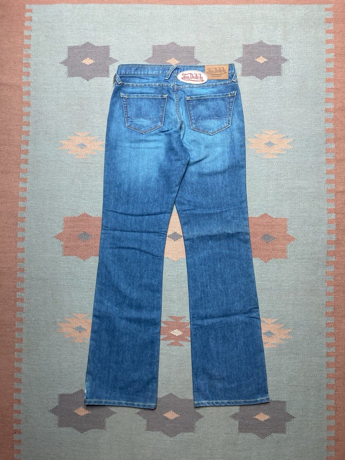 Vintage NEW Von Dutch denim jeans flare leg DEADSTOCK NWT 30x33 Size 30" / US 8 / IT 44 - 6 Thumbnail