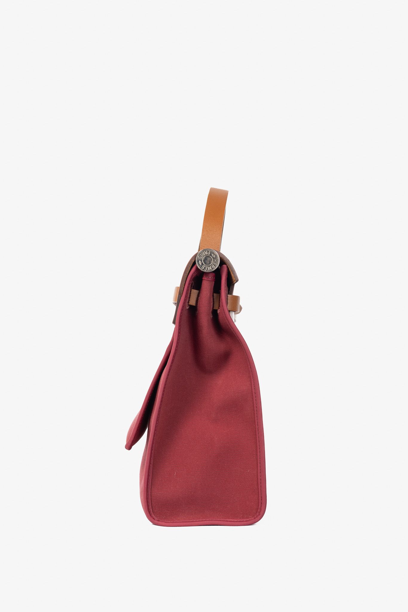 Hermes Hermes Herbag 31 Red Toile & Vache Hunter Satchel Size ONE SIZE - 3 Thumbnail