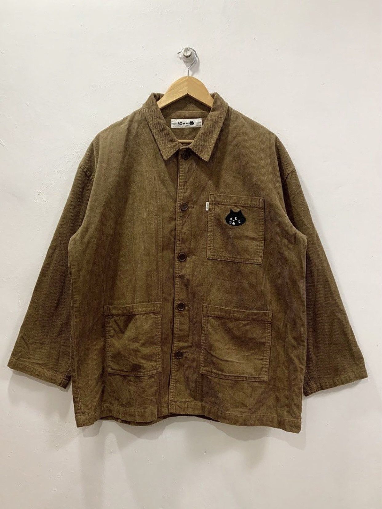 Ne-Net NÉ-NET “NYA CAT” EMBROIDERED LOGO - CORDUROY WORK JACKET Size US L / EU 52-54 / 3 - 1 Thumbnail