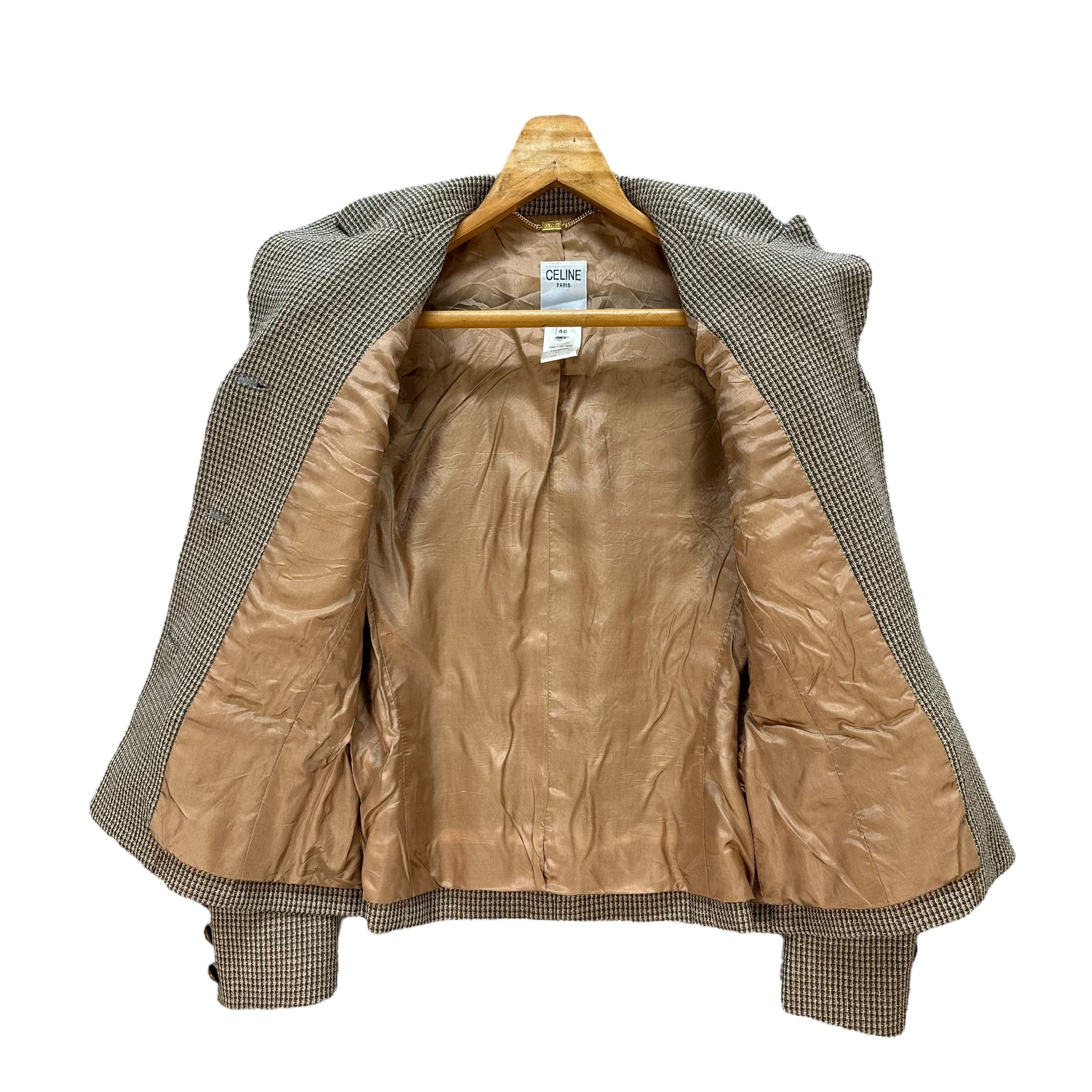 Celine CELINE Classic Tweed Wool Blend Blazer Jacket #A50-1174 Size M / US 6-8 / IT 42-44 - 7 Thumbnail