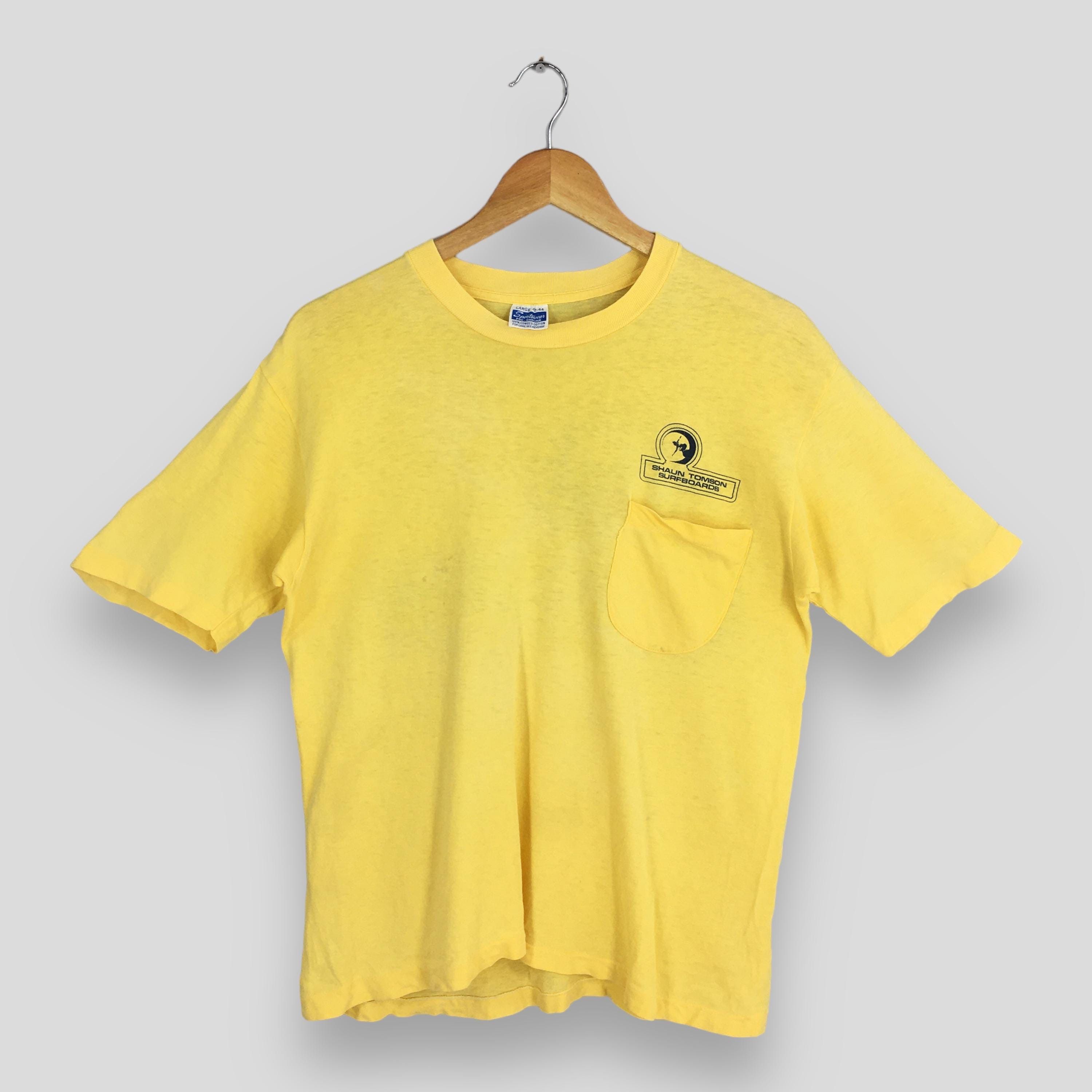 Lightning Bolt × Vintage Vintage 80's Shaun Tomson Surfer Yellow Tshirt Large Size US L / EU 52-54 / 3 - 3 Thumbnail