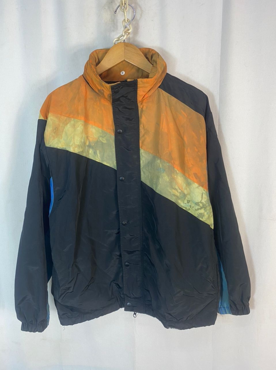 X-Large multicolor style zipper jacket hidden hoodie