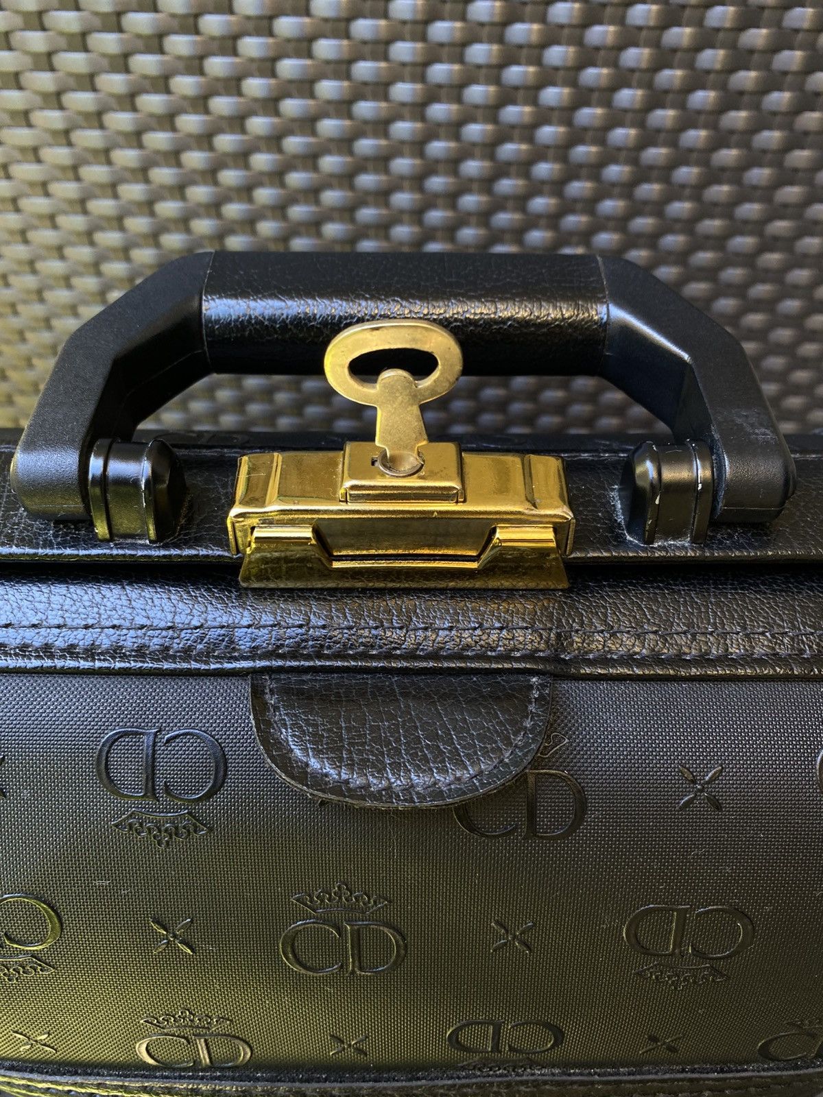 Vintage Vintage Christian Dior CD Travel Cosmetic Case Bag 1970s Size ONE SIZE - 8 Thumbnail