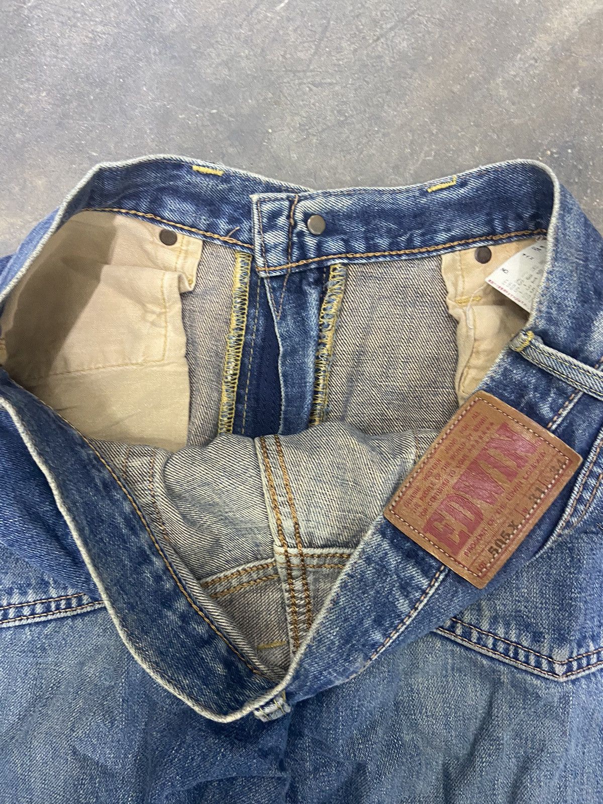 Beauty Beast 🔥 Flare🔥🔥🔥 Vintage Edwin 505X selvedge jeans distressed Size US 31 - 11 Thumbnail