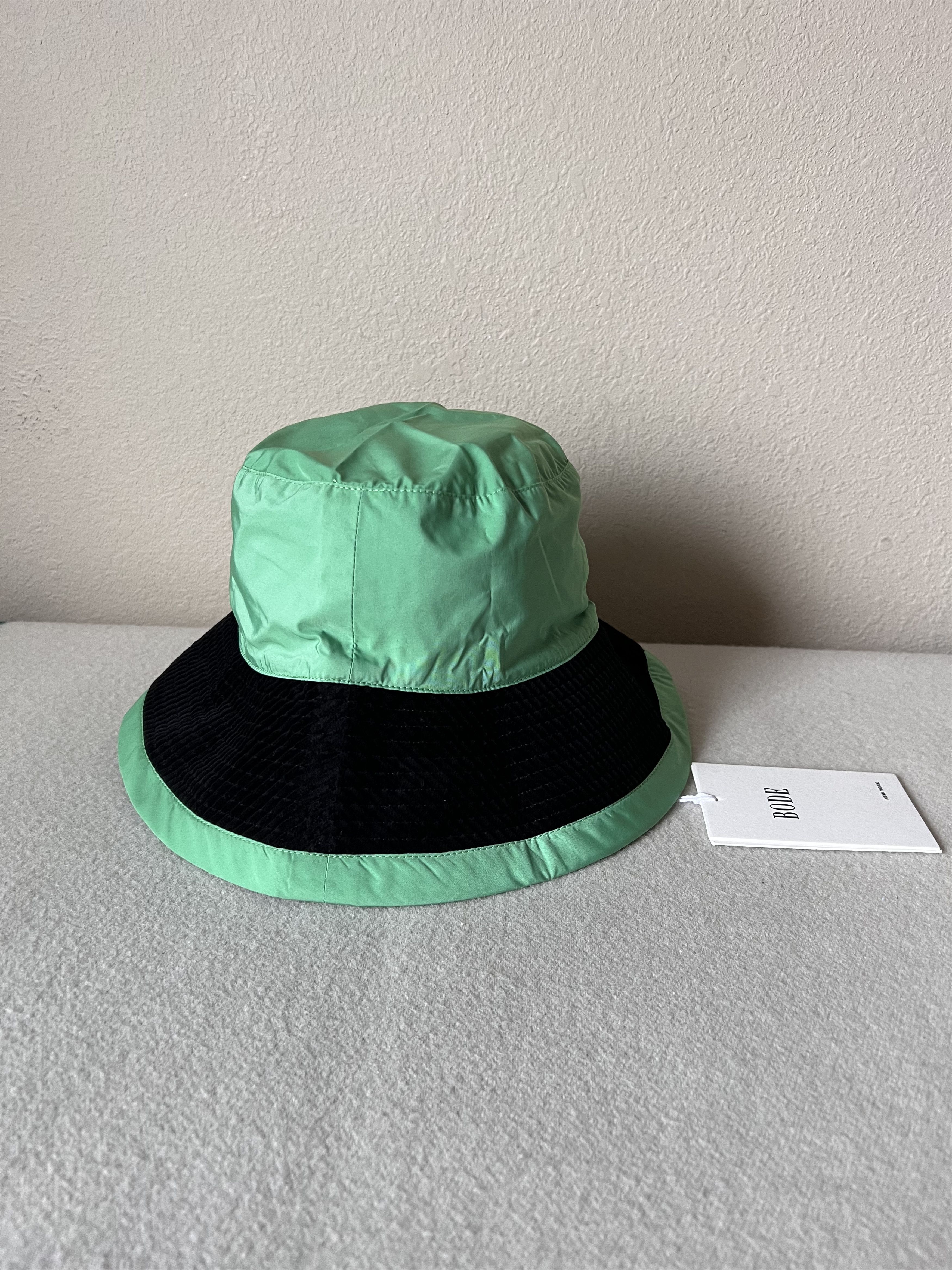 Bode Bode Waled Bucket Hat in Green Black Size ONE SIZE - 1 Thumbnail