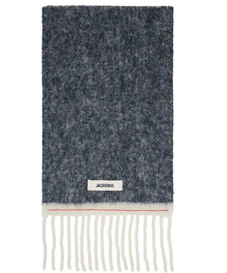 Jacquemus BNWT AW25 JACQUEMUS L ECHARPE CARRO BRUSHED SCARVES NAVY Size ONE SIZE - 6 Thumbnail