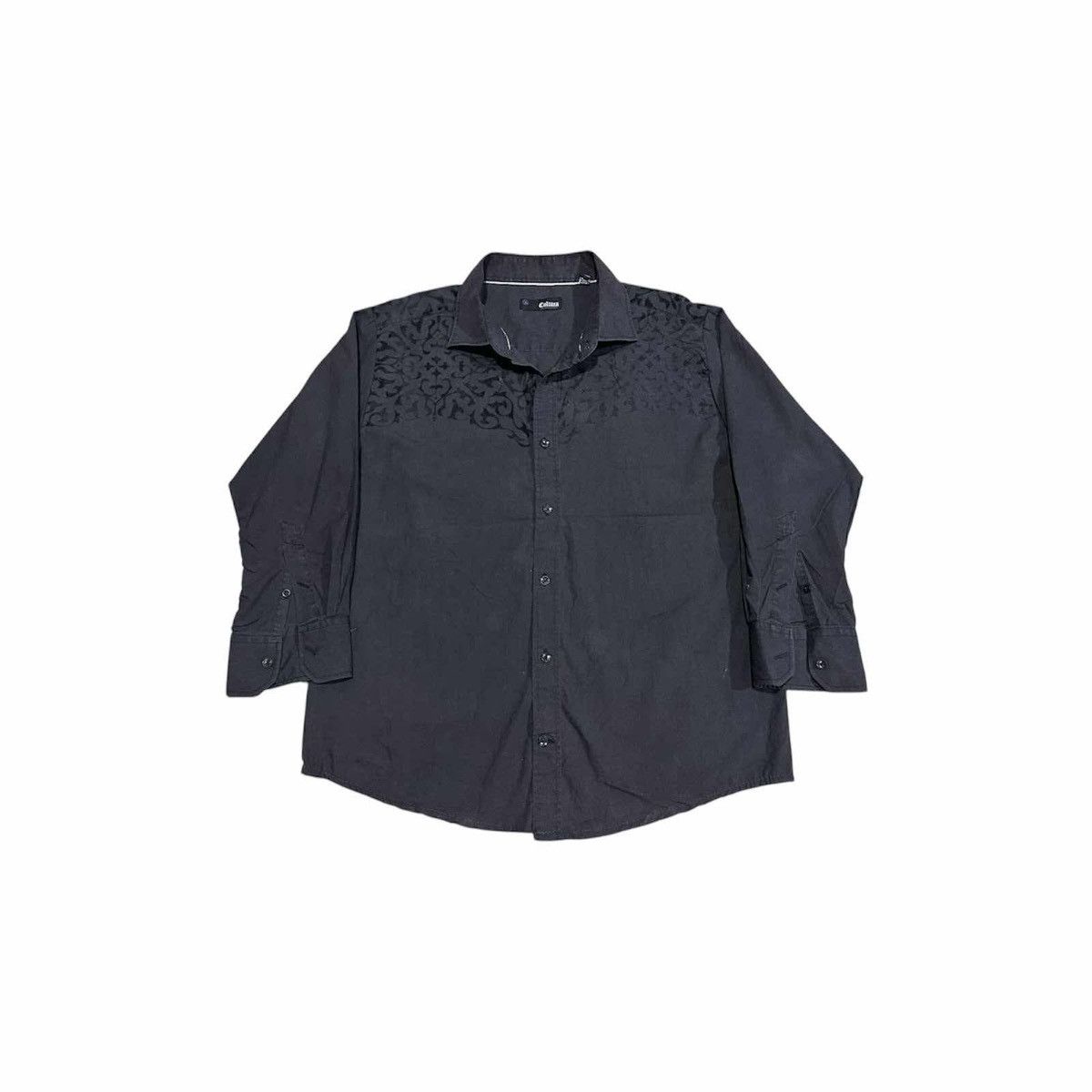 If Six Was Nine × Japanese Brand × Seditionaries 🔥Y2K Cultura Black Floral Tribal Embossed Shirt Goth Punk Size US L / EU 52-54 / 3 - 3 Thumbnail