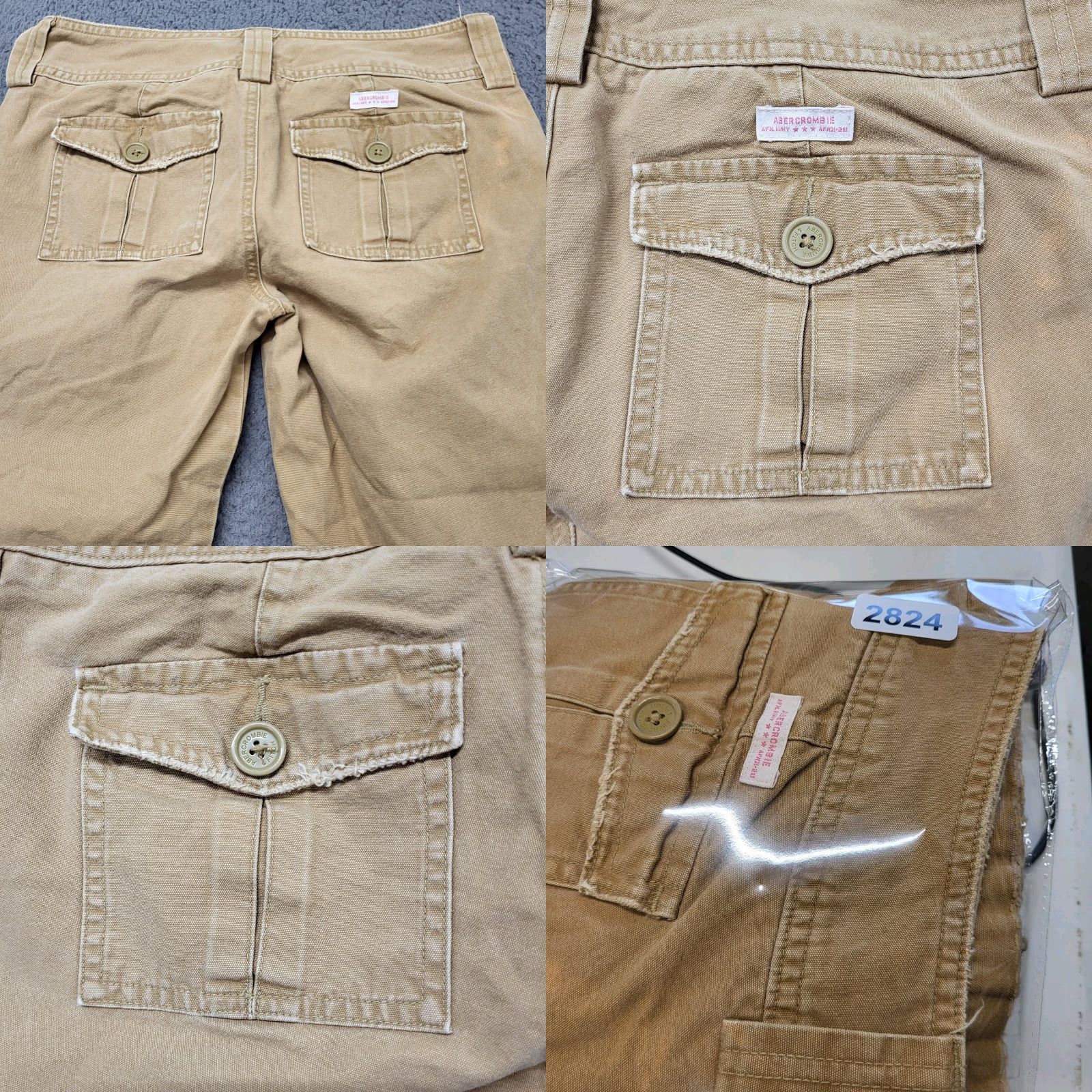 Abercrombie & Fitch Abercrombie & Fitch Cargo Pants Womens Size 2 Brown Canvas Capri Straight Relax Size 26" / US 2 / IT 38 - 9 Thumbnail