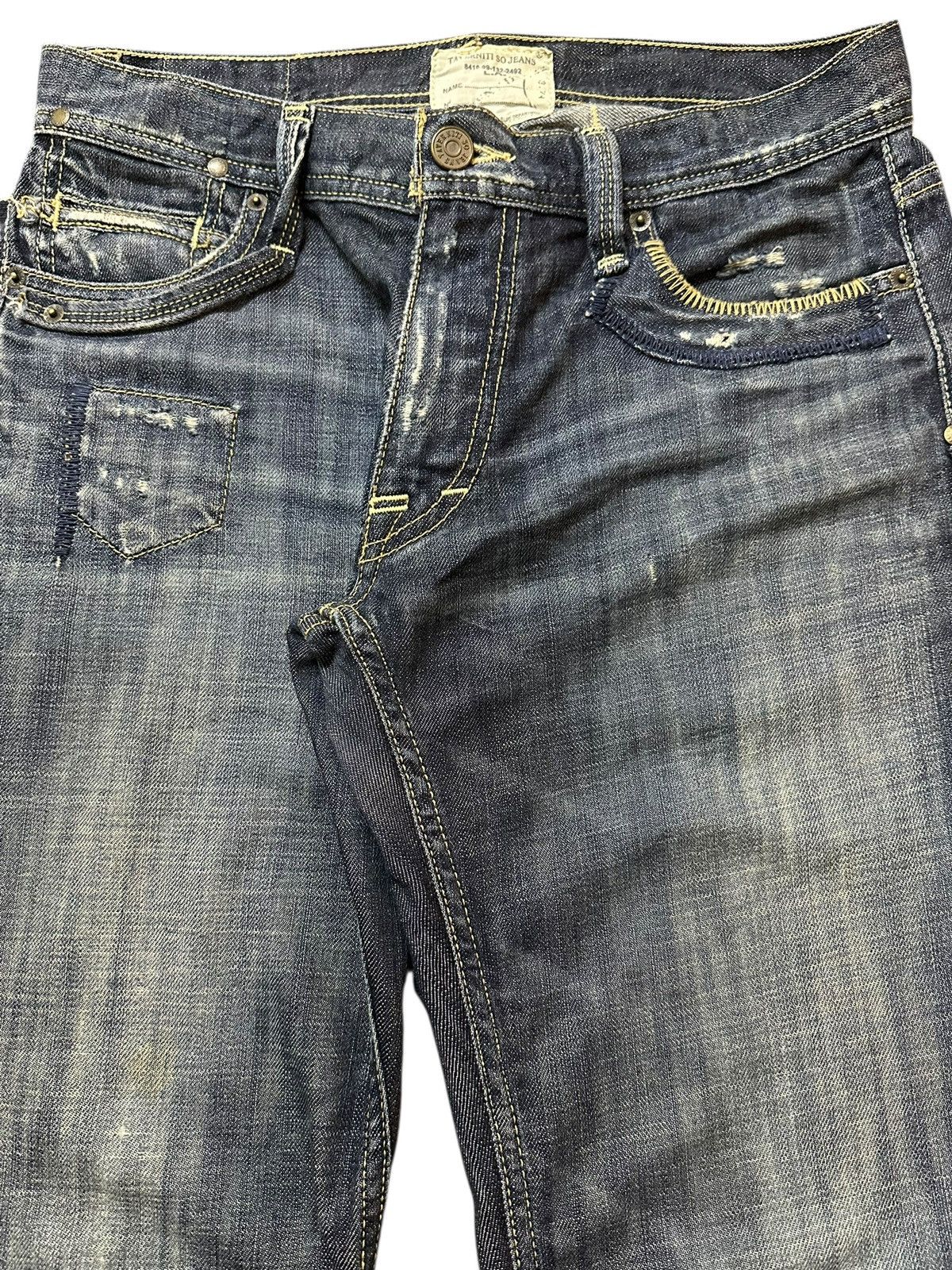Taverniti Vintage Italy Taverniti Blue Wash Style Wide Leg Jeans Size US 31 - 4 Thumbnail