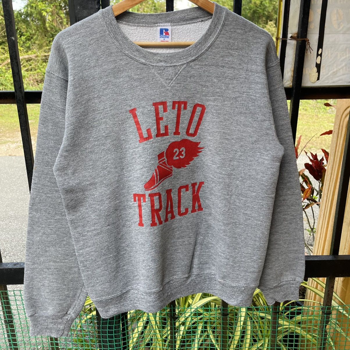 Russell Athletic 🔥Vintage 90s Leto Track Big Wing Crewneck Jumper Sweatshirts Size US S / EU 44-46 / 1 - 5 Thumbnail