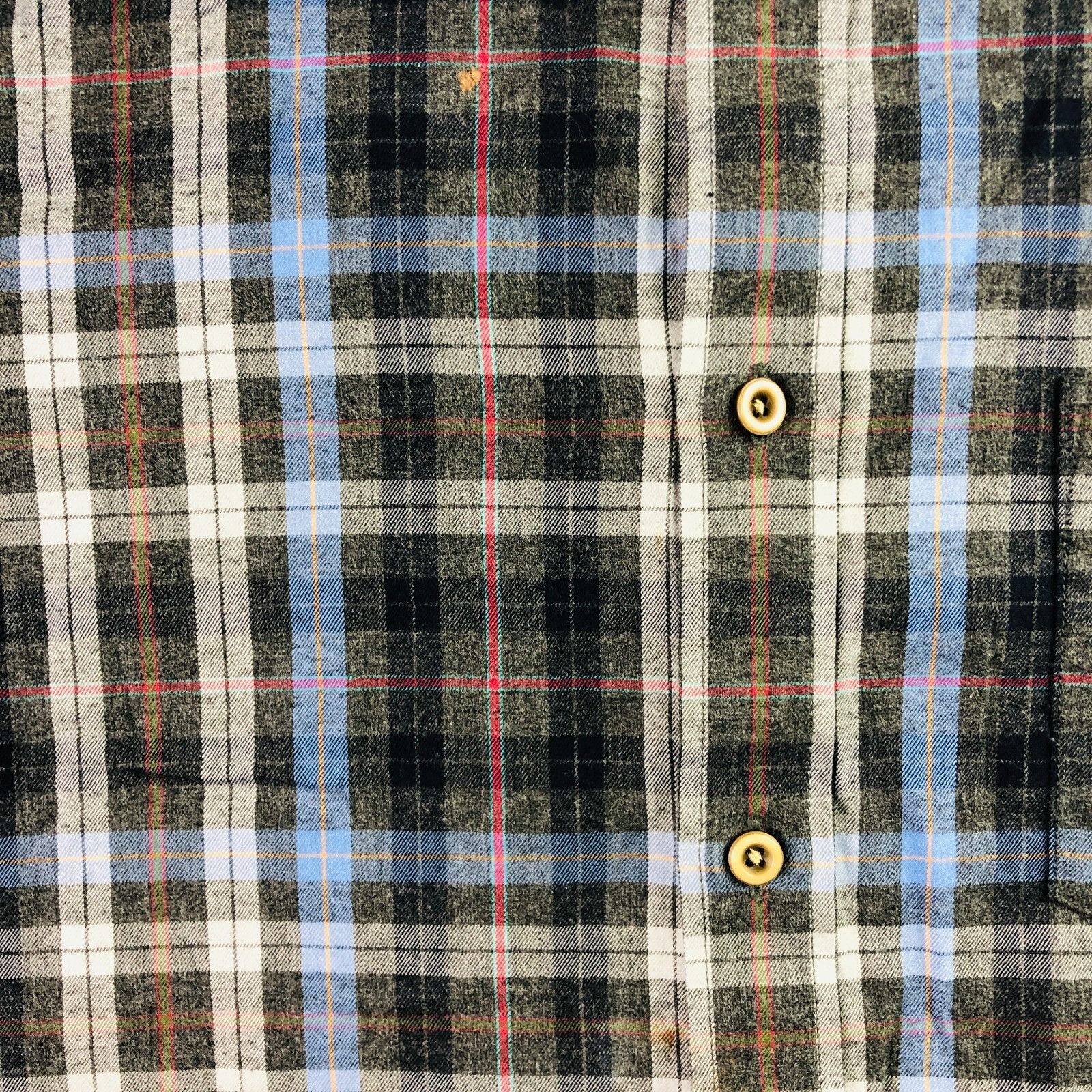 UNTUCKit Untuckit Men’s Flannel Long Sleeve Button Shirt Gray/Blue Pl Size US XL / EU 56 / 4 - 7 Thumbnail
