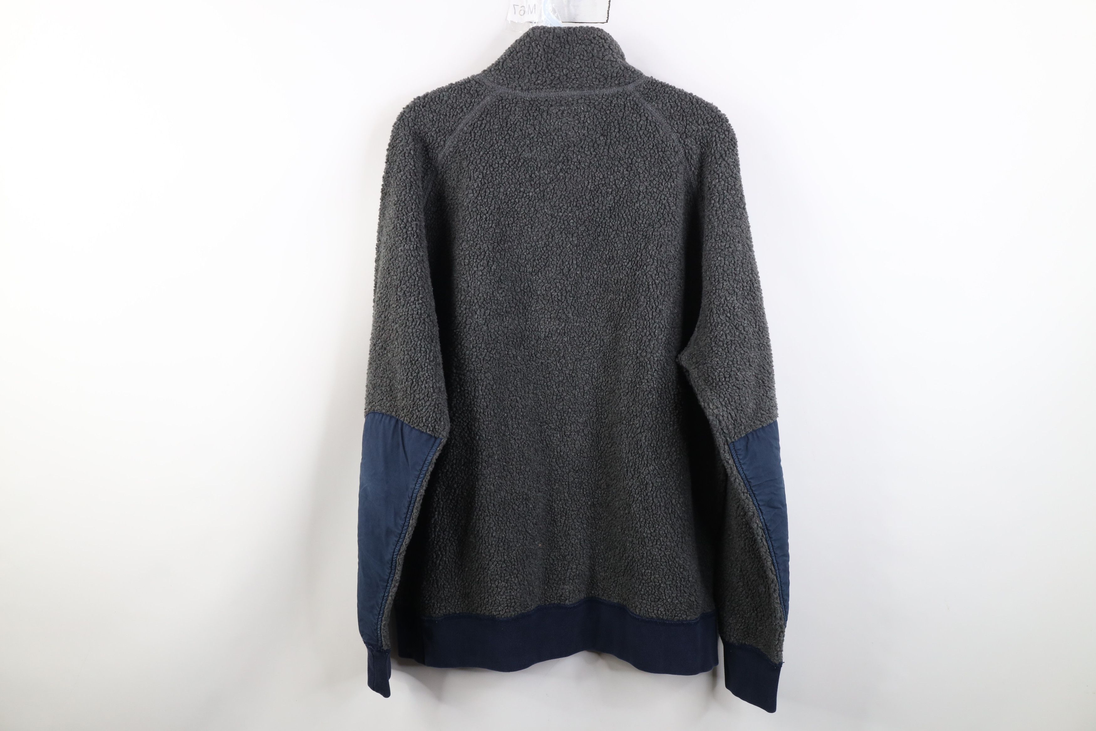 J.Crew Vintage J Crew Commando Pile Fleece Half Zip Sweater Gray Size US L / EU 52-54 / 3 - 13 Thumbnail