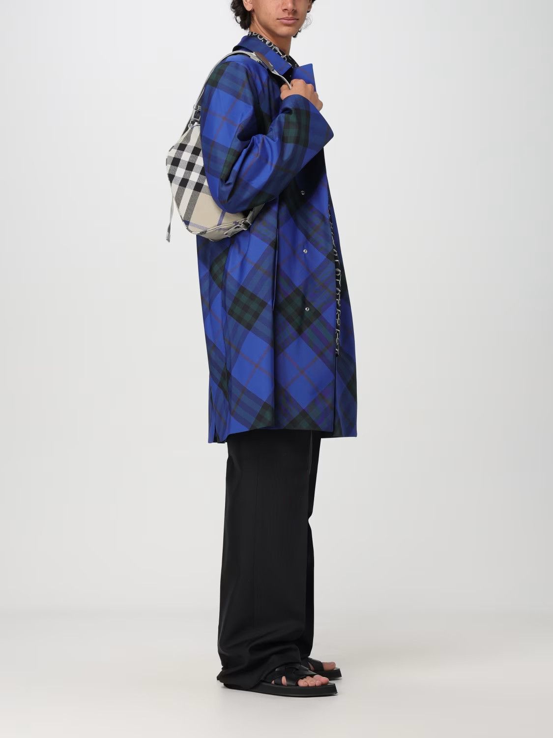 Burberry BURBERRY Knight IP check blue car coat Size 38 US / 48 IT Size US M / EU 48-50 / 2 - 6 Thumbnail