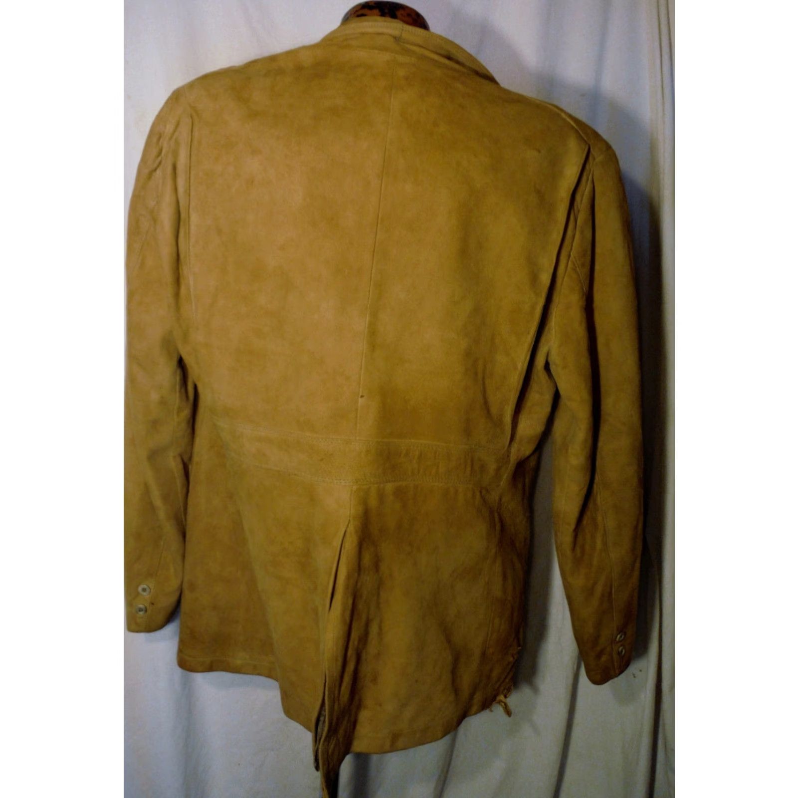 Vintage Breier of Amsterdam Mens Large Breier of Amsterdam Leather Jacket 2 Button Notch Lapel Distressed Vintage 70s Suede N Leather Brown Size US L / EU 52-54 / 3 - 2 Thumbnail