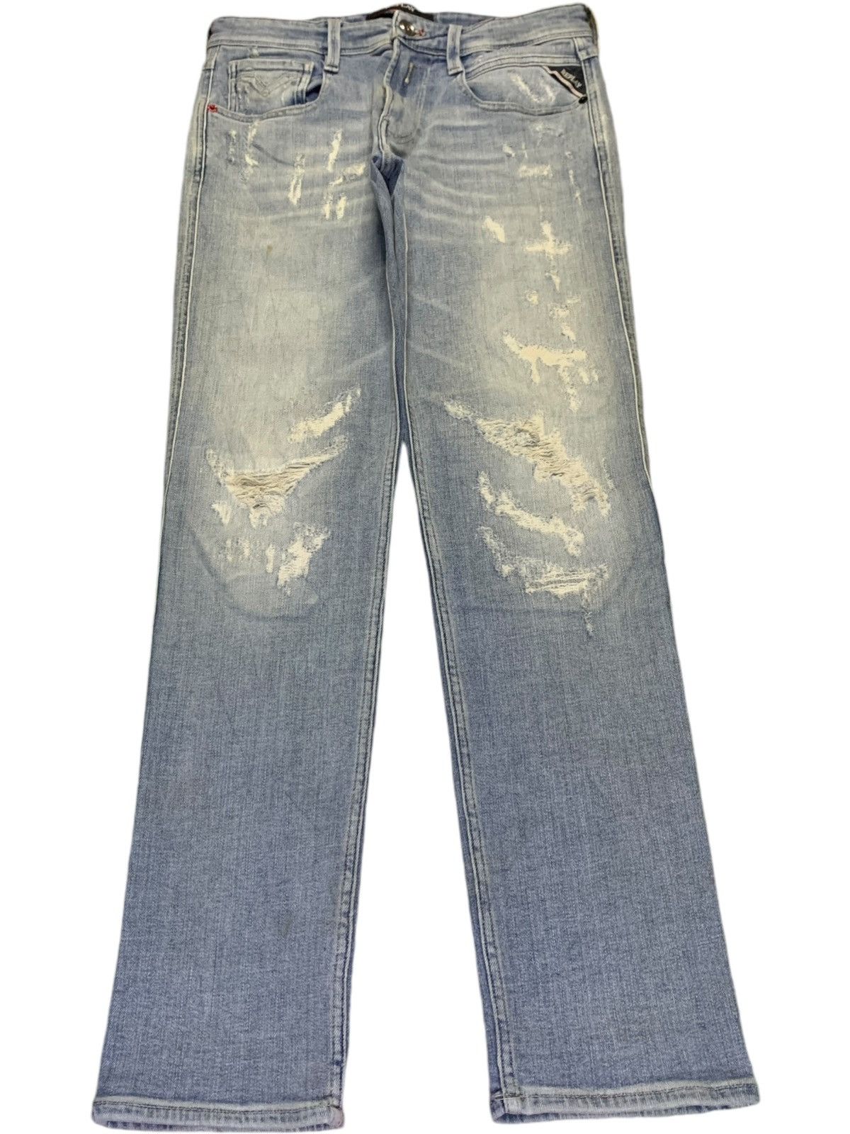 Vintage Rattle Trap X Replay Faded Wash Distress Slim Jeans