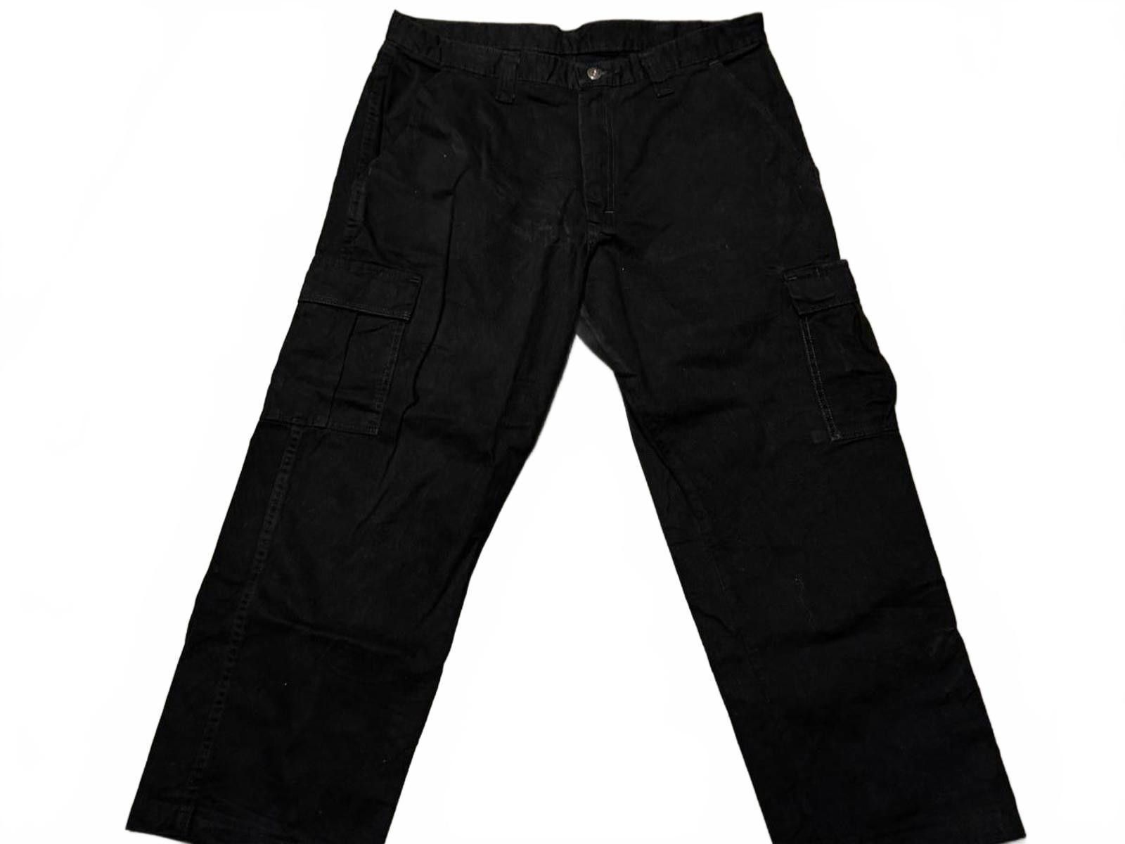 Designer Men's Black Cargo Trousers Size 36x30 Size US 36 / EU 52 - 3 Thumbnail