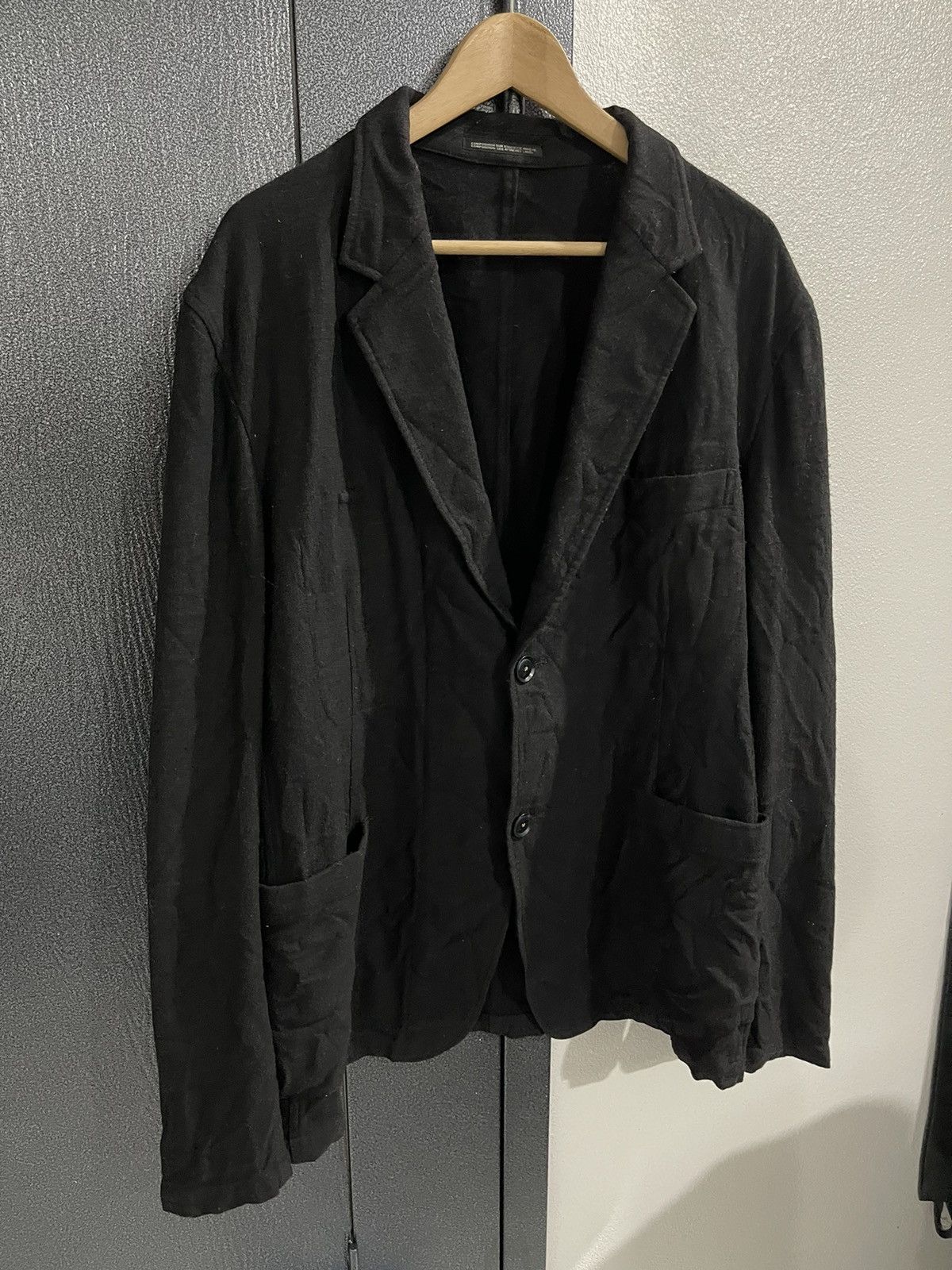 Yohji Yamamoto Vintage Yohji Yamamoto Pour Homme Wool Jacket Size US L / EU 52-54 / 3 - 4 Thumbnail