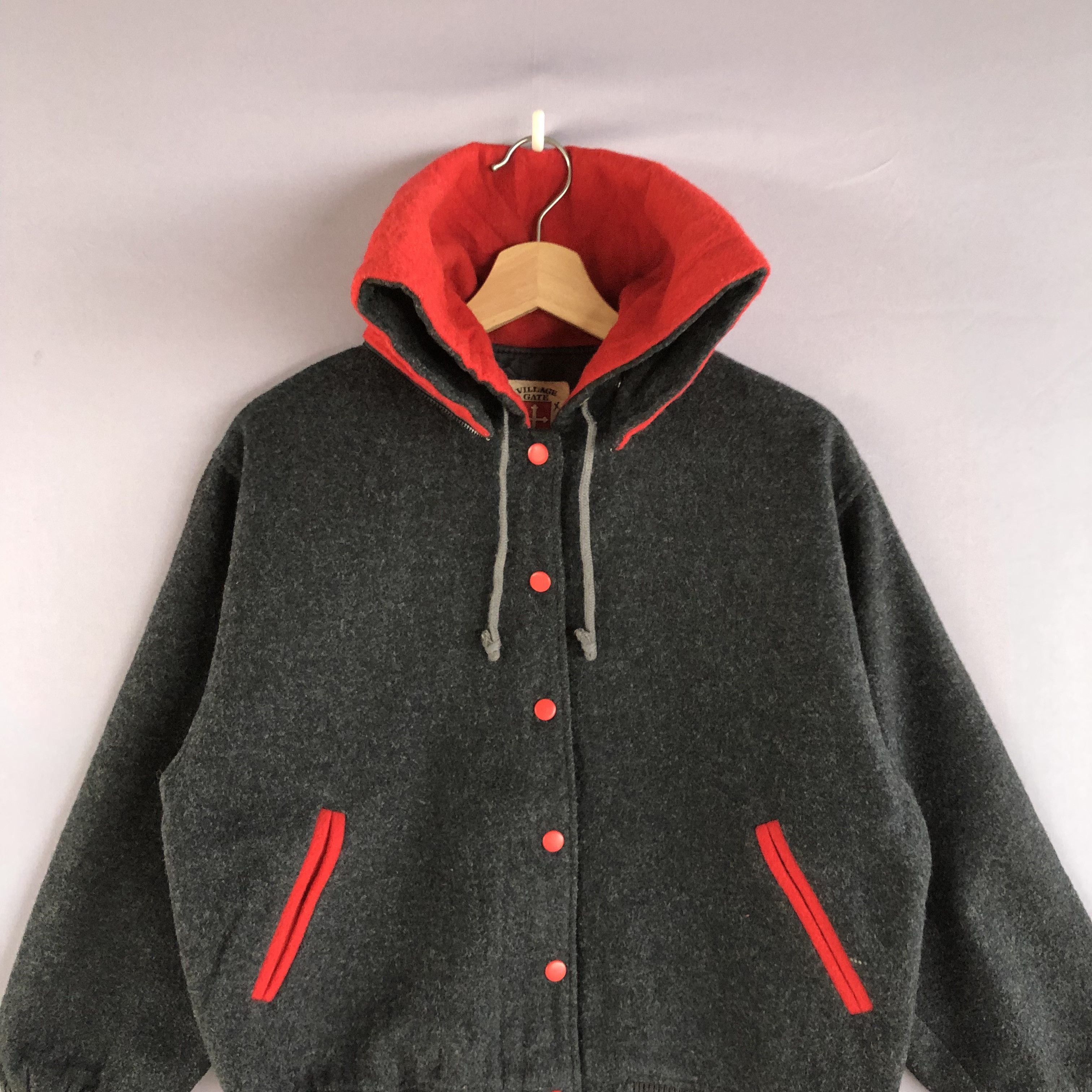 Japanese Brand × Vintage Vintage 90s Village Gate Varsity Wool Baseball Jacket Size US S / EU 44-46 / 1 - 3 Thumbnail