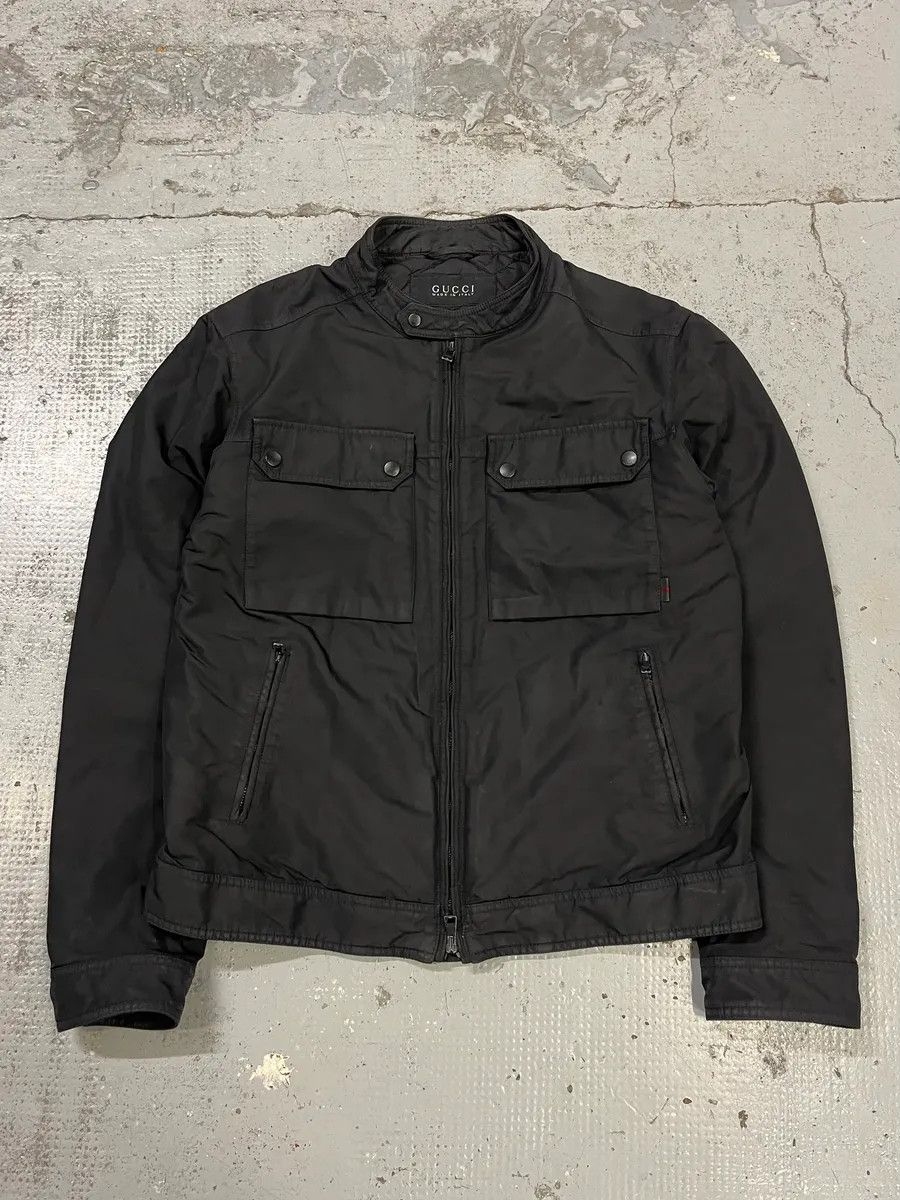 Gucci 2000s Gucci Double Pocket Black Jacket Size US M / EU 48-50 / 2 - 1 Thumbnail