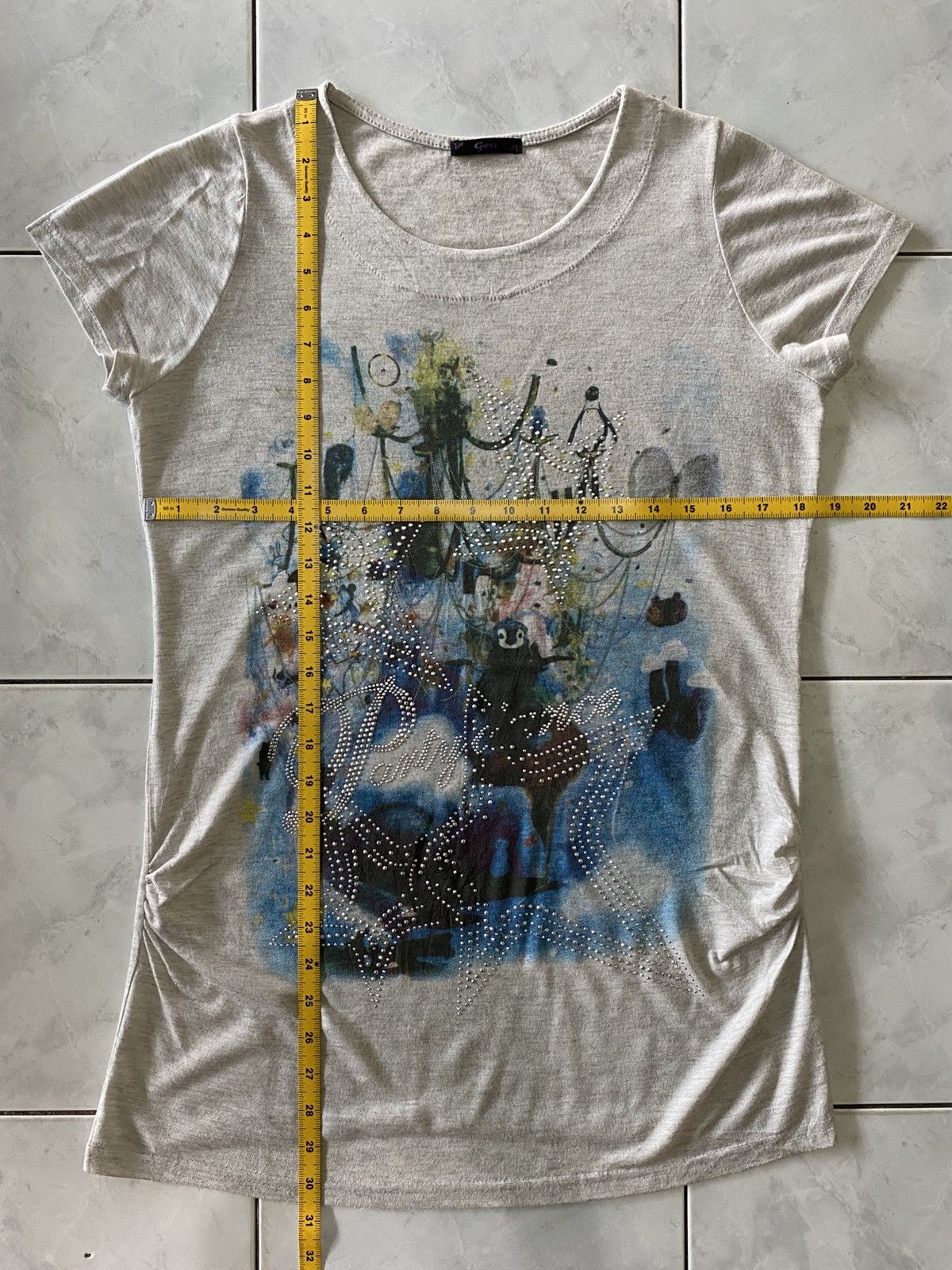 Japanese Brand Gofi Japanese Vintage Surreal Art Graphic Tee Studded Detail Size M / US 6-8 / IT 42-44 - 15 Thumbnail