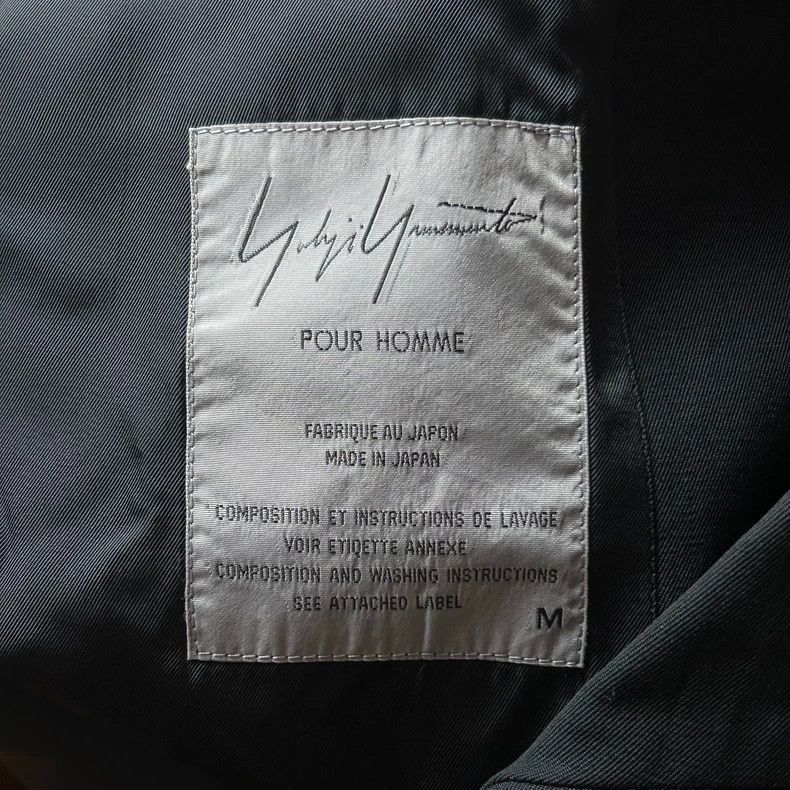 Yohji Yamamoto Yohji Yamamoto Yohji Yamamoto Wool Coat with Knit Collar Size US M / EU 48-50 / 2 - 6 Thumbnail