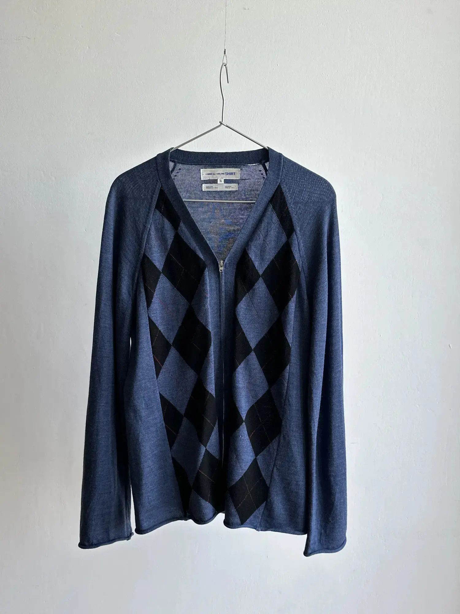 COMME DES GARCONS Sweater Knit Jumper Jacket Coat Zip A7376