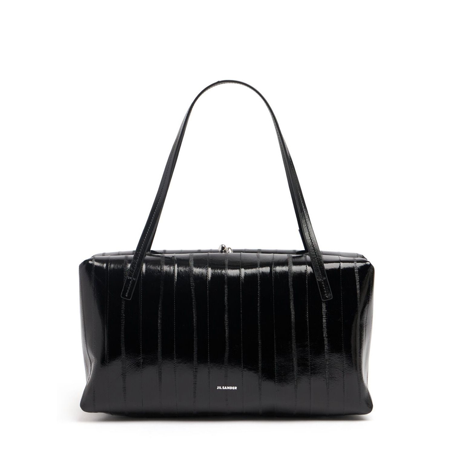 Jil Sander JIL SANDER Goji Medium Black Shiny Leather Shoulder Bag New Size ONE SIZE - 1 Thumbnail