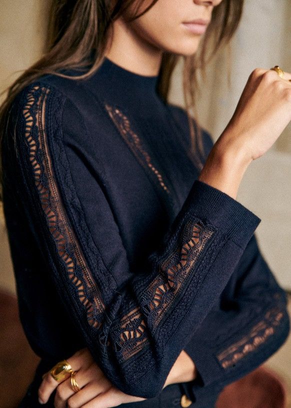 Sezane Sézane Janis Laine Merino Manches Longues Pull Tricot Size M / US 6-8 / IT 42-44 - 3 Thumbnail