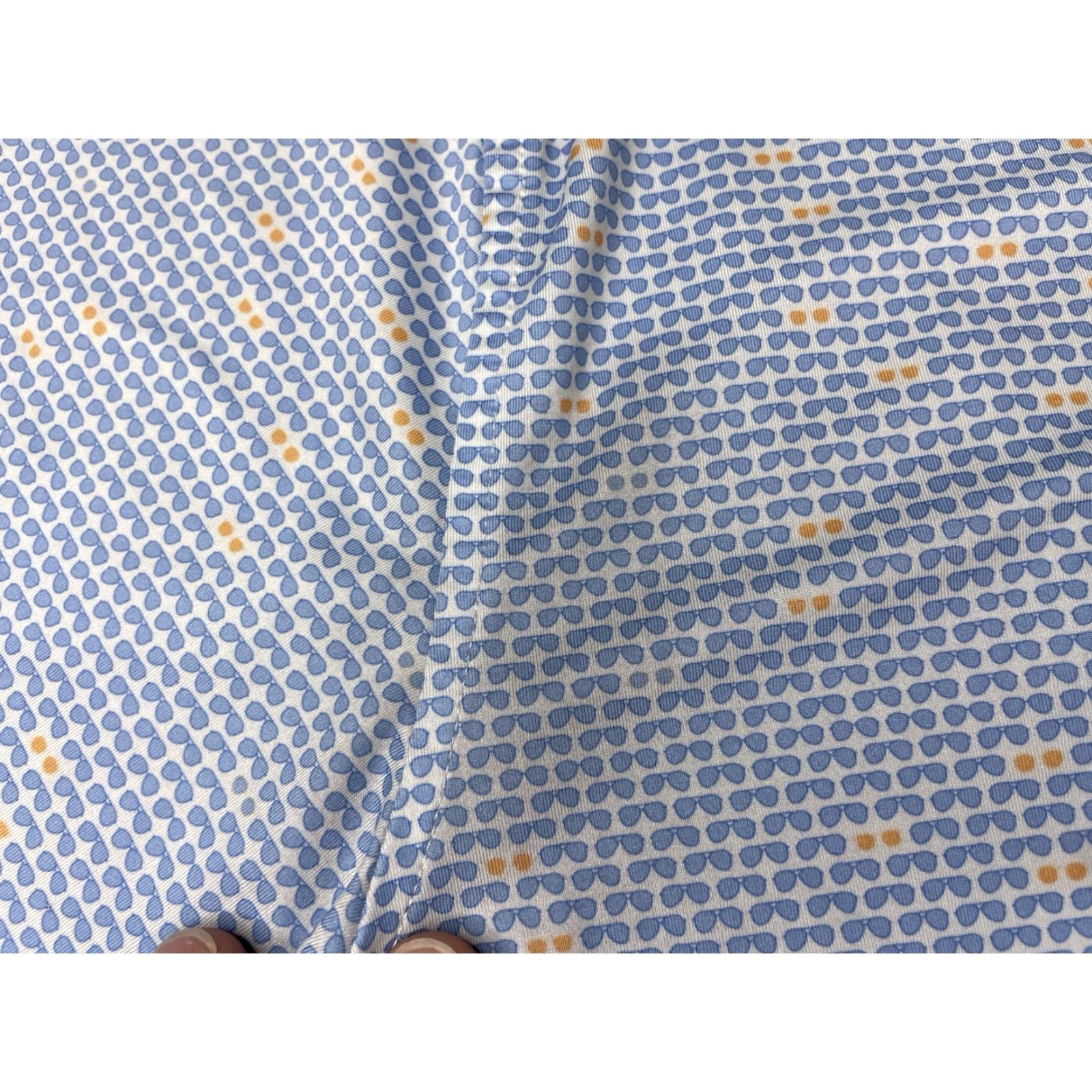 Peter Millar Peter Millar Summer Comfort Polo Geometric Pattern Short Sleeve Mens XL Blue Golf Tennis Walking Shirt Size US XL / EU 56 / 4 - 6 Thumbnail