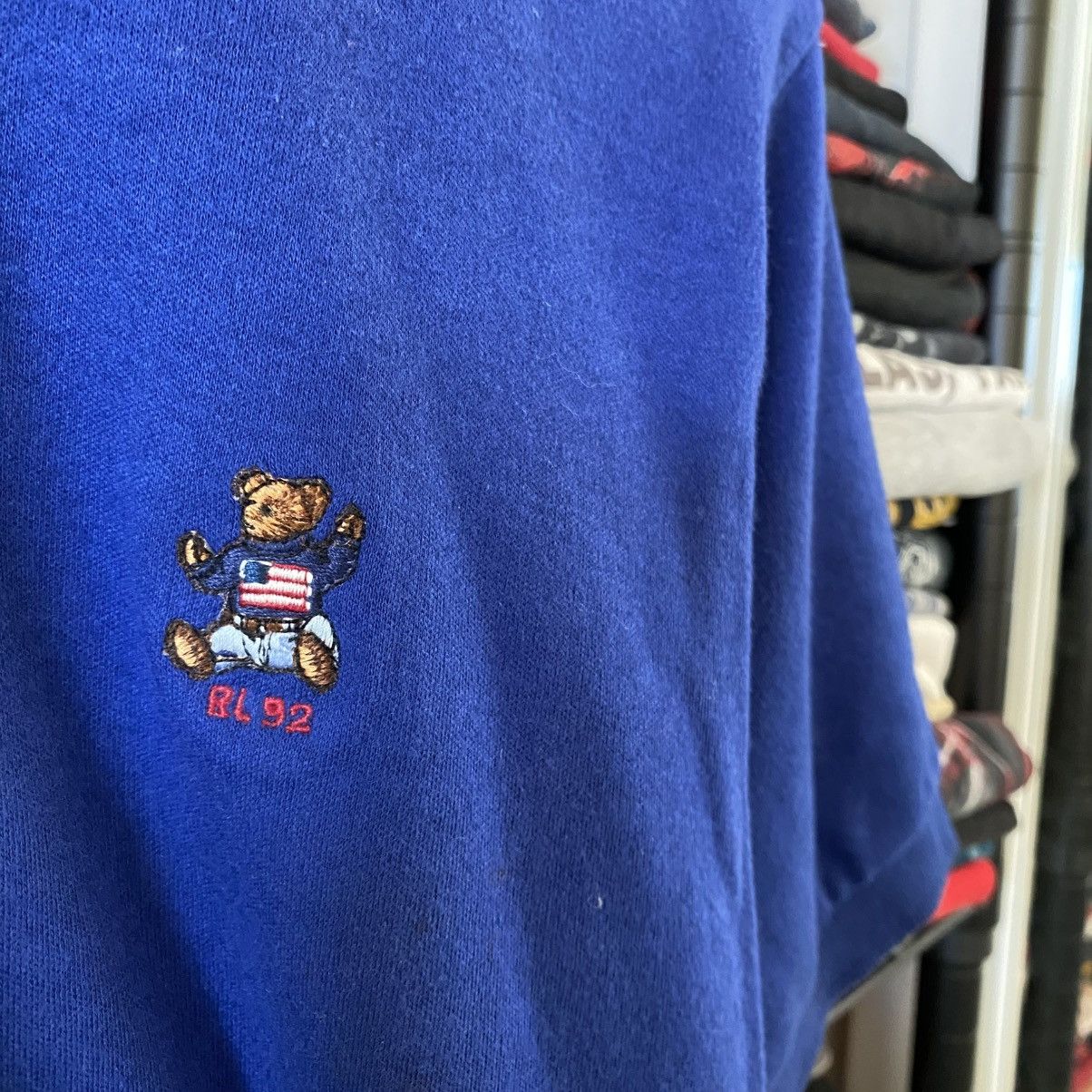 Polo Ralph Lauren Vintage Polo Ralph Lauren Polo Shirt Blue Mini Bear 1992 Size US M / EU 48-50 / 2 - 4 Thumbnail