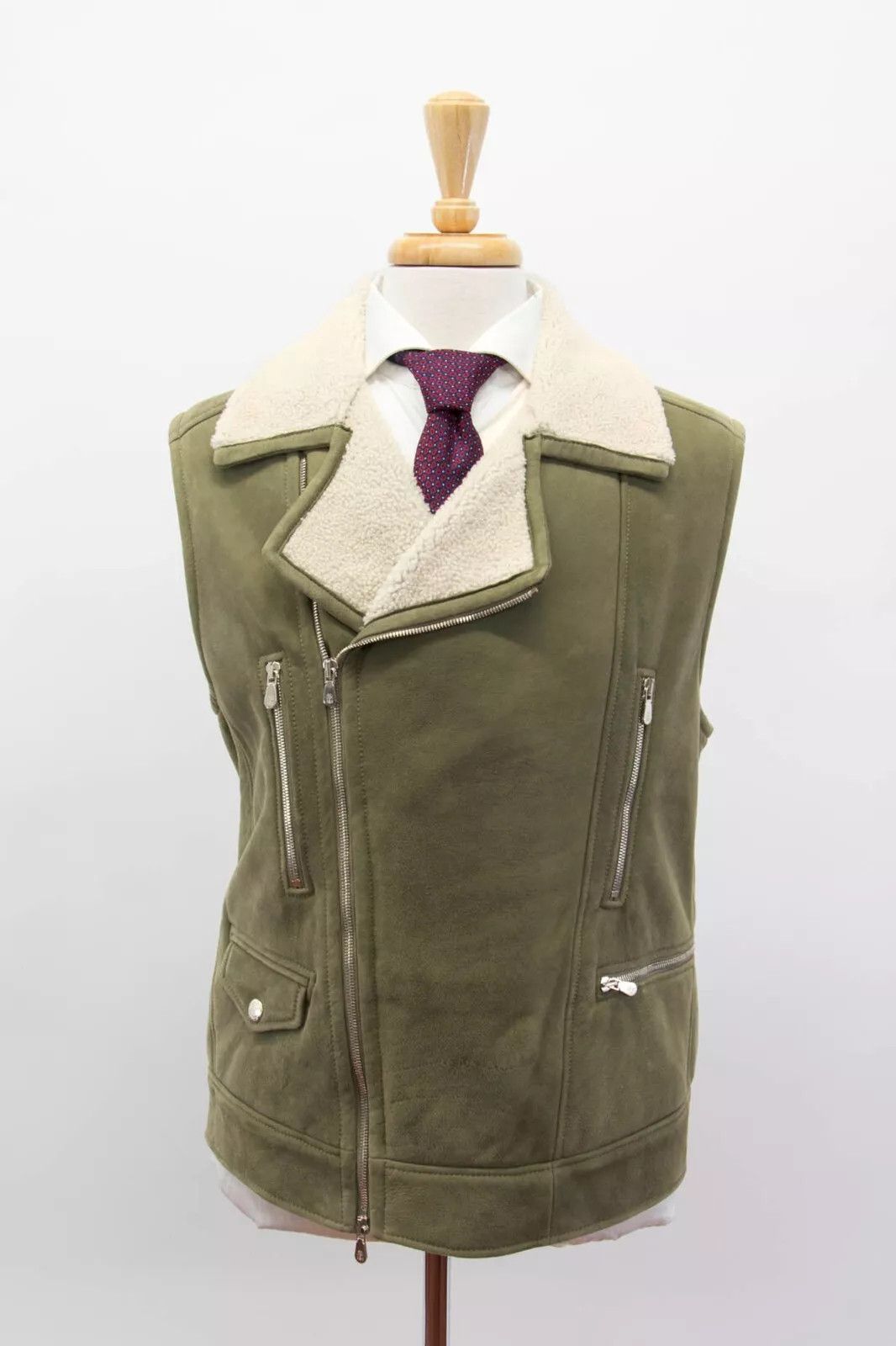 Brunello Cucinelli o1w1db10924 Fur Vest in Brown Size 52R - 1 Thumbnail