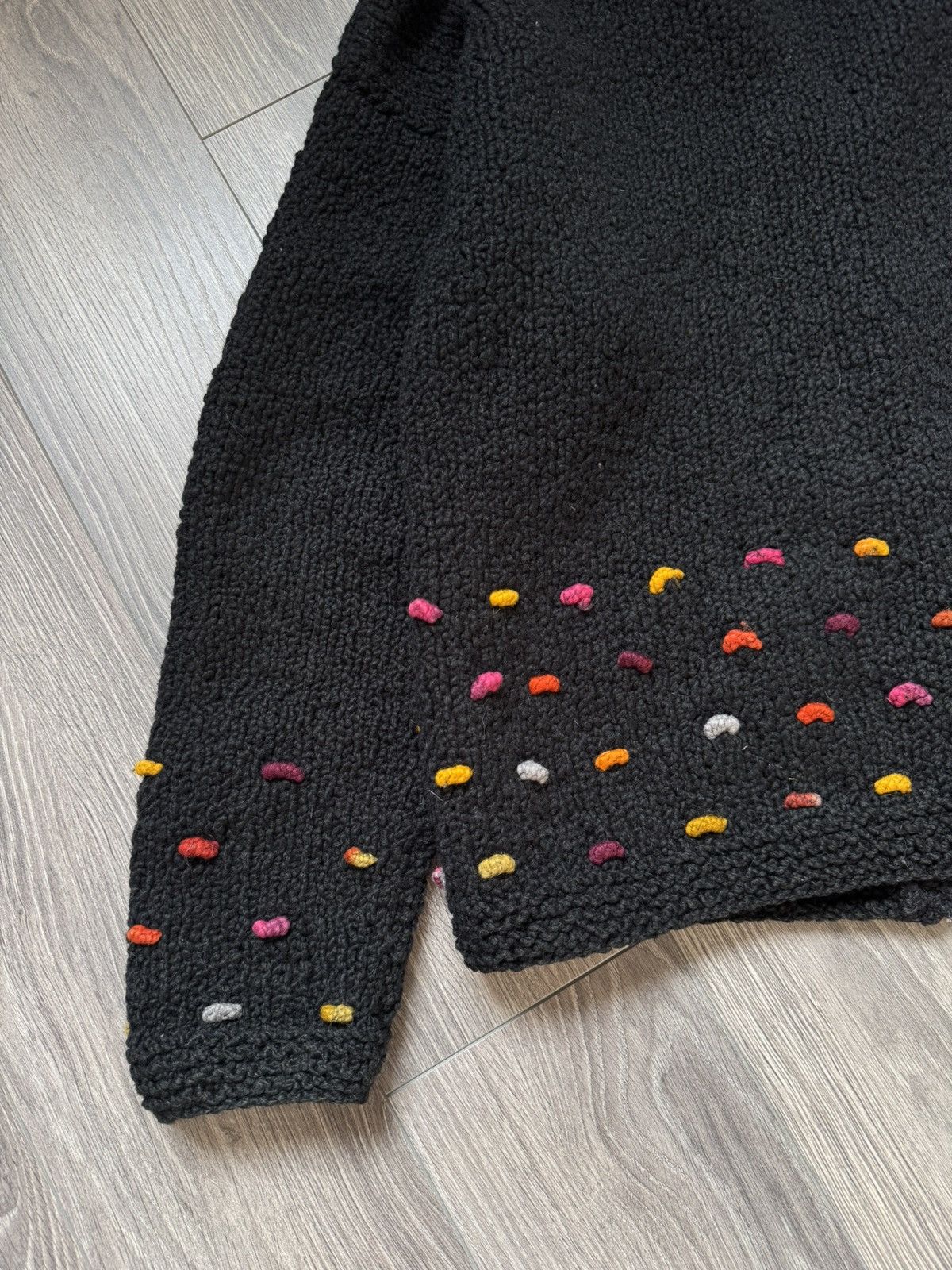 Other Vintage Pachamama pure wool hand knit cardigan sweater Size L / US 10 / IT 46 - 11 Thumbnail