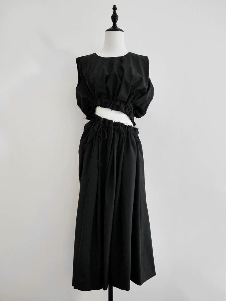 Comme des Garcons Comme des Garcons Waist knife cut raw dress Size S / US 4 / IT 40 - 1 Thumbnail