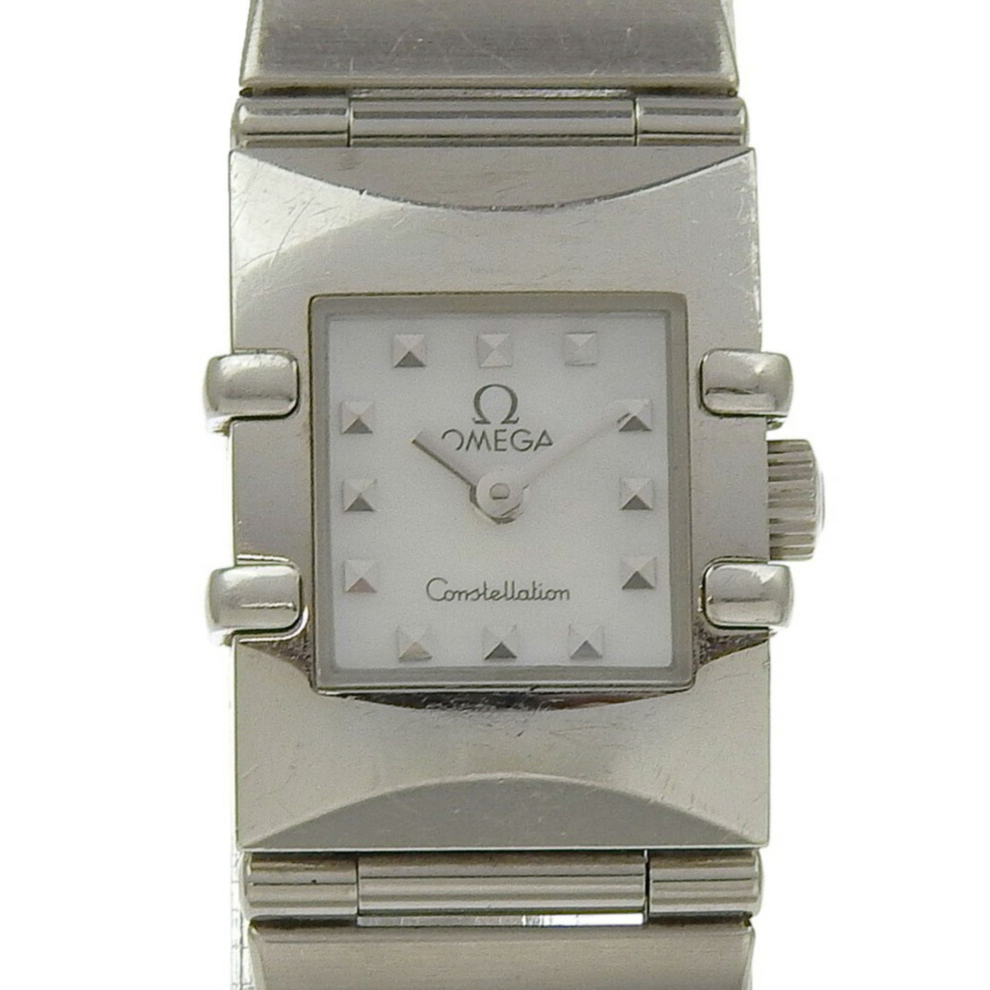 Omega OMEGA Constellation Carree Watch 1531.71 Stainless Steel 1998 Quartz Analog Display White Shell Dial Women's Size ONE SIZE - 1 Thumbnail
